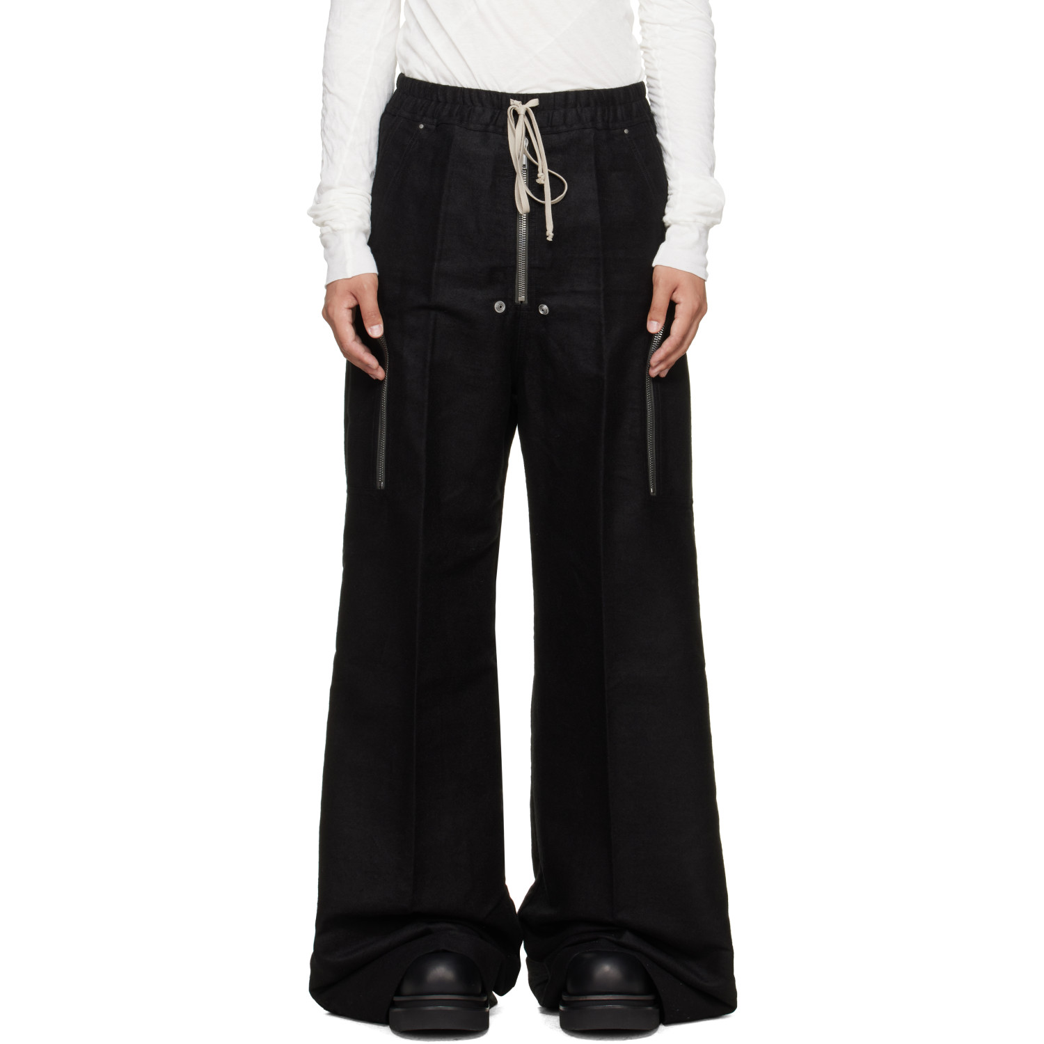 Rick Owens Black Tower Heizer Belas Cargo Pants