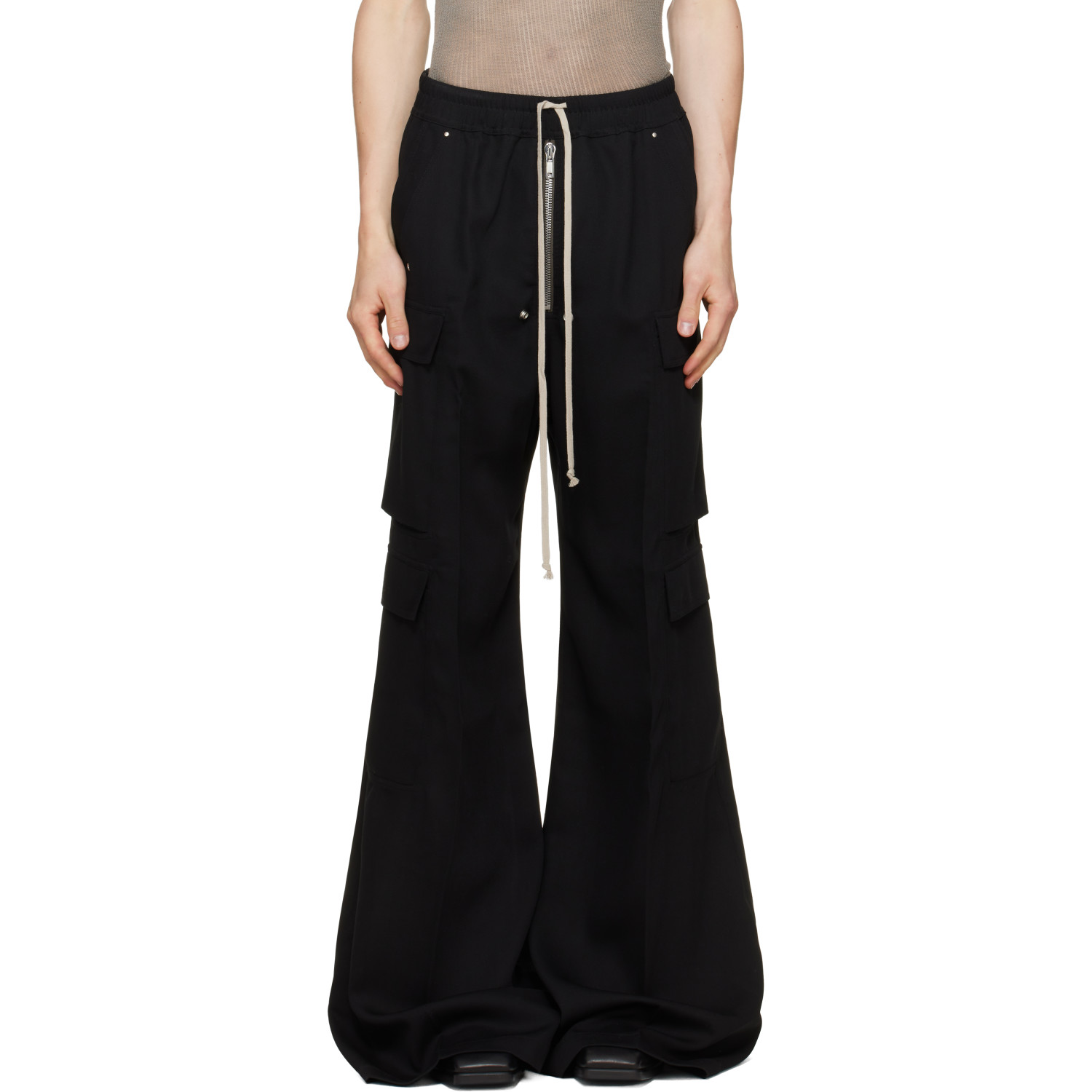 Rick Owens Black Tower Cargobelas Cargo Pants