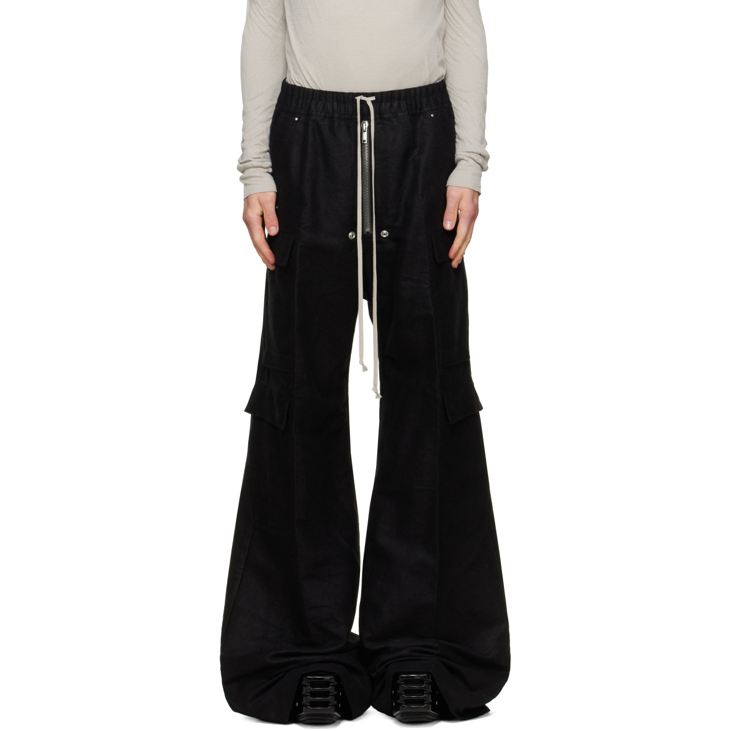 Rick Owens Black Tower Cargobelas Cargo Pants