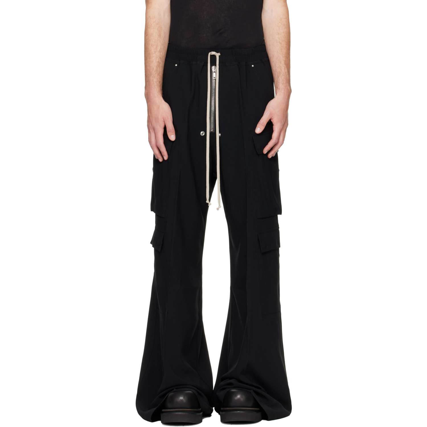 Rick Owens Black Tower Cargobelas Cargo Pants
