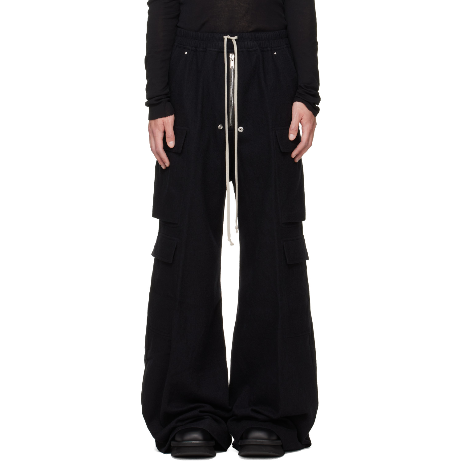 Rick Owens Black Tower Cargobelas Cargo Pants