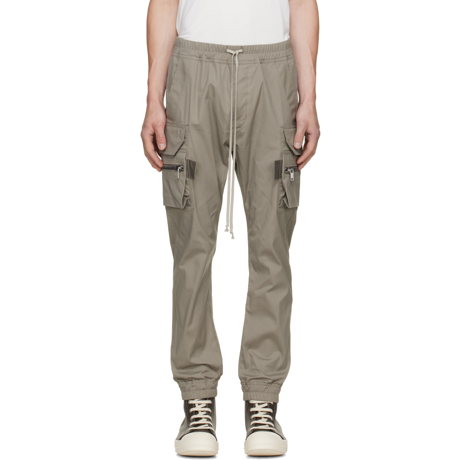 Rick Owens Gray Tower Mastodon Cargo Pants