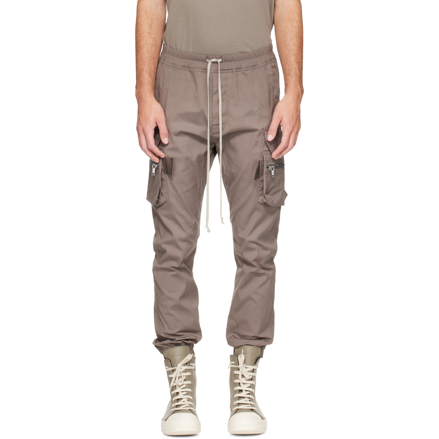 Rick Owens Gray Tower Mastodon Cargo Pants