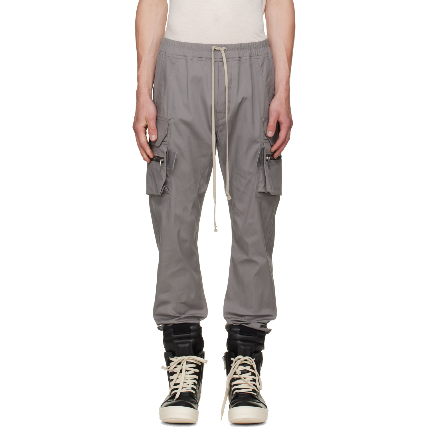 Rick Owens Gray Tower Mastodon Cargo Pants