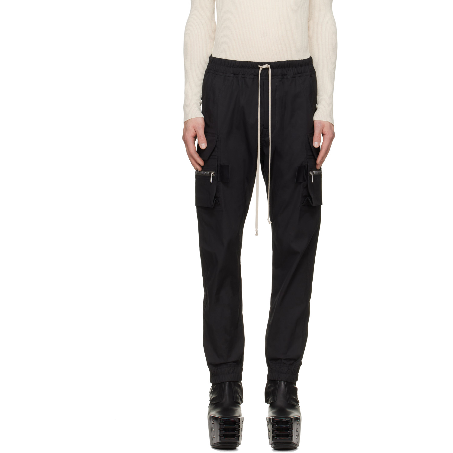 Rick Owens Black Tower Mastodon Cargo Pants