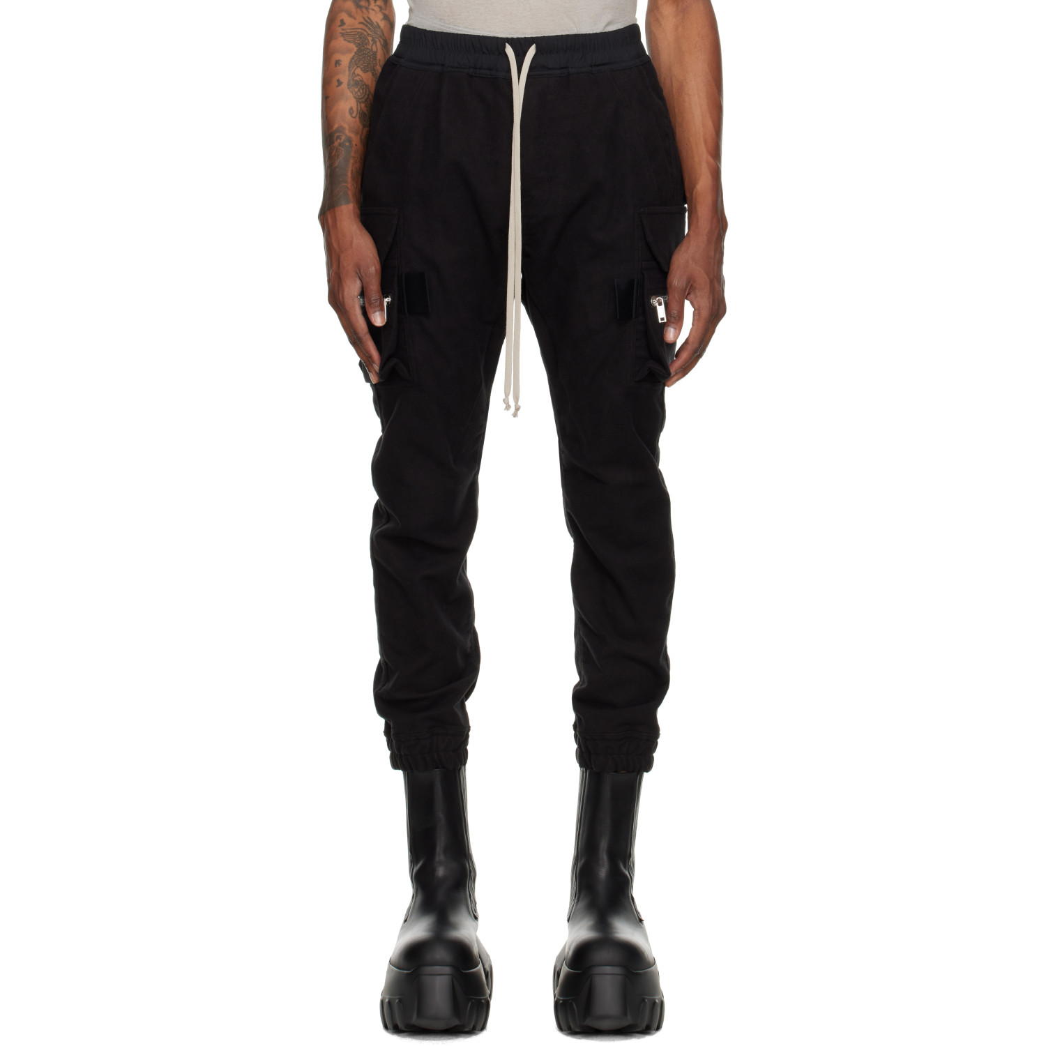 Rick Owens Black Tower Mastodon Cargo Pants