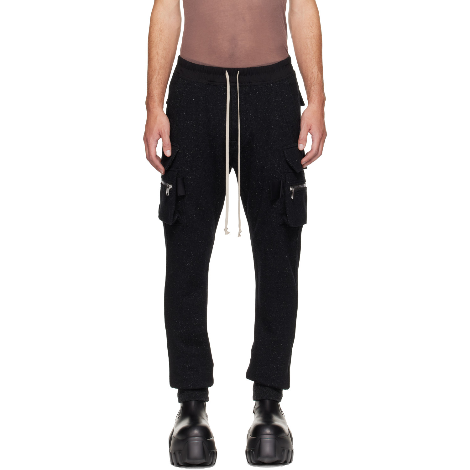 Rick Owens Black Tower Mastodon Cargo Pants