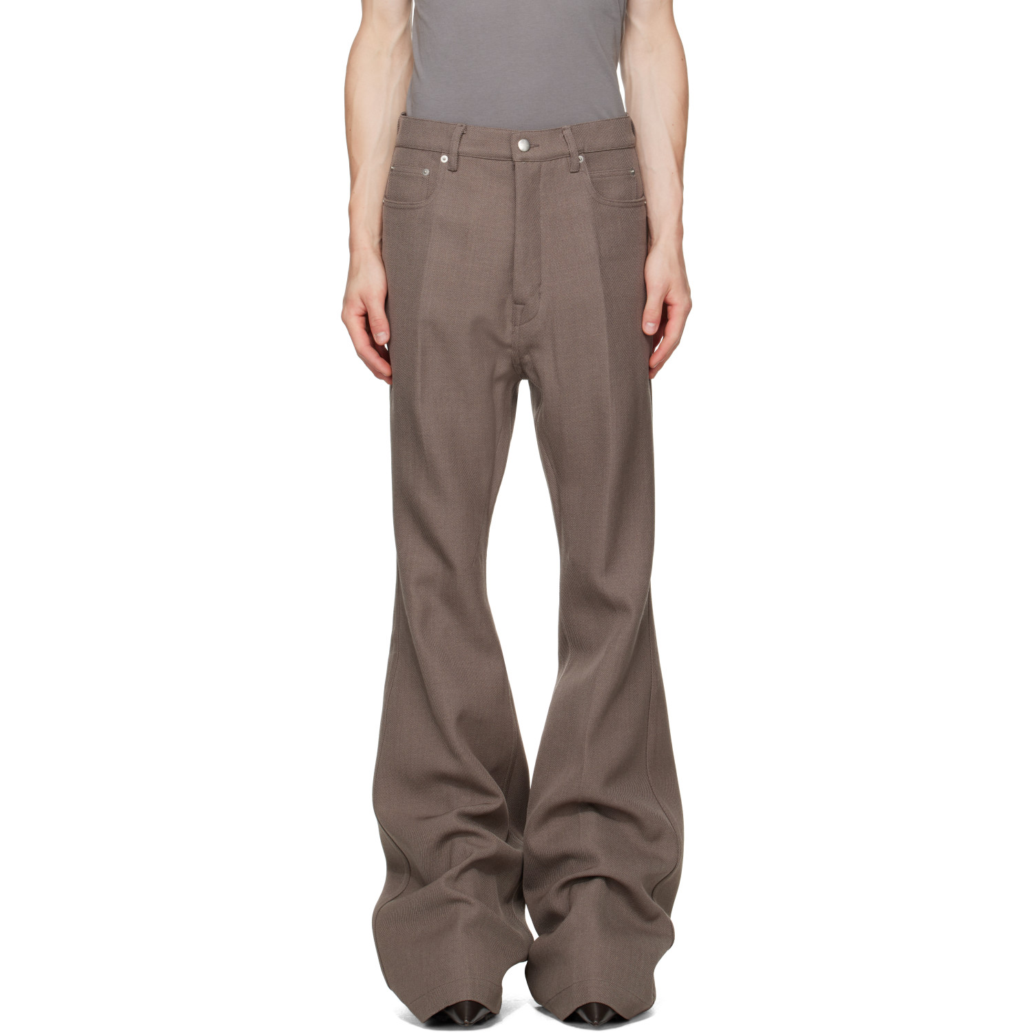 Rick Owens Gray Tower Bolan Bootcut Trousers