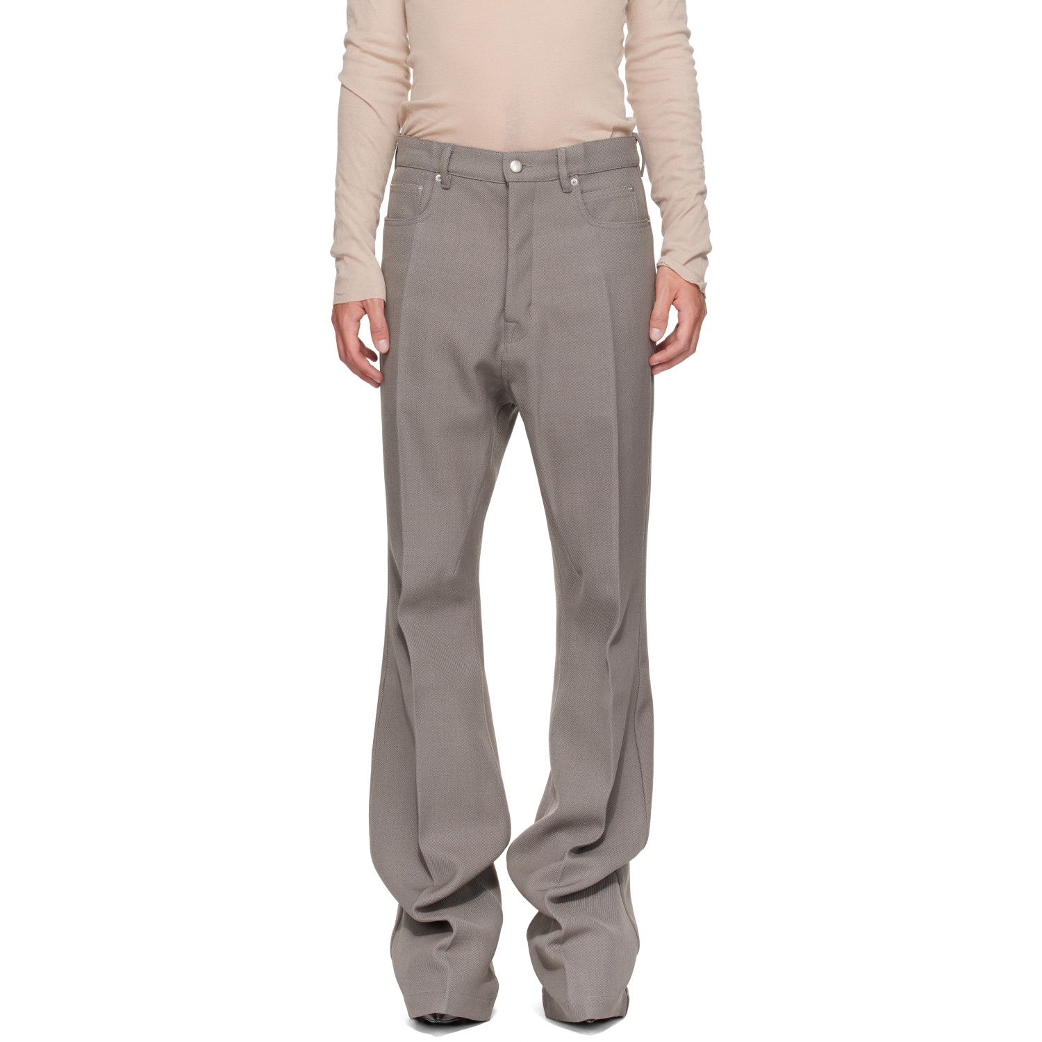 Rick Owens Gray Tower Bolan Bootcut Trousers
