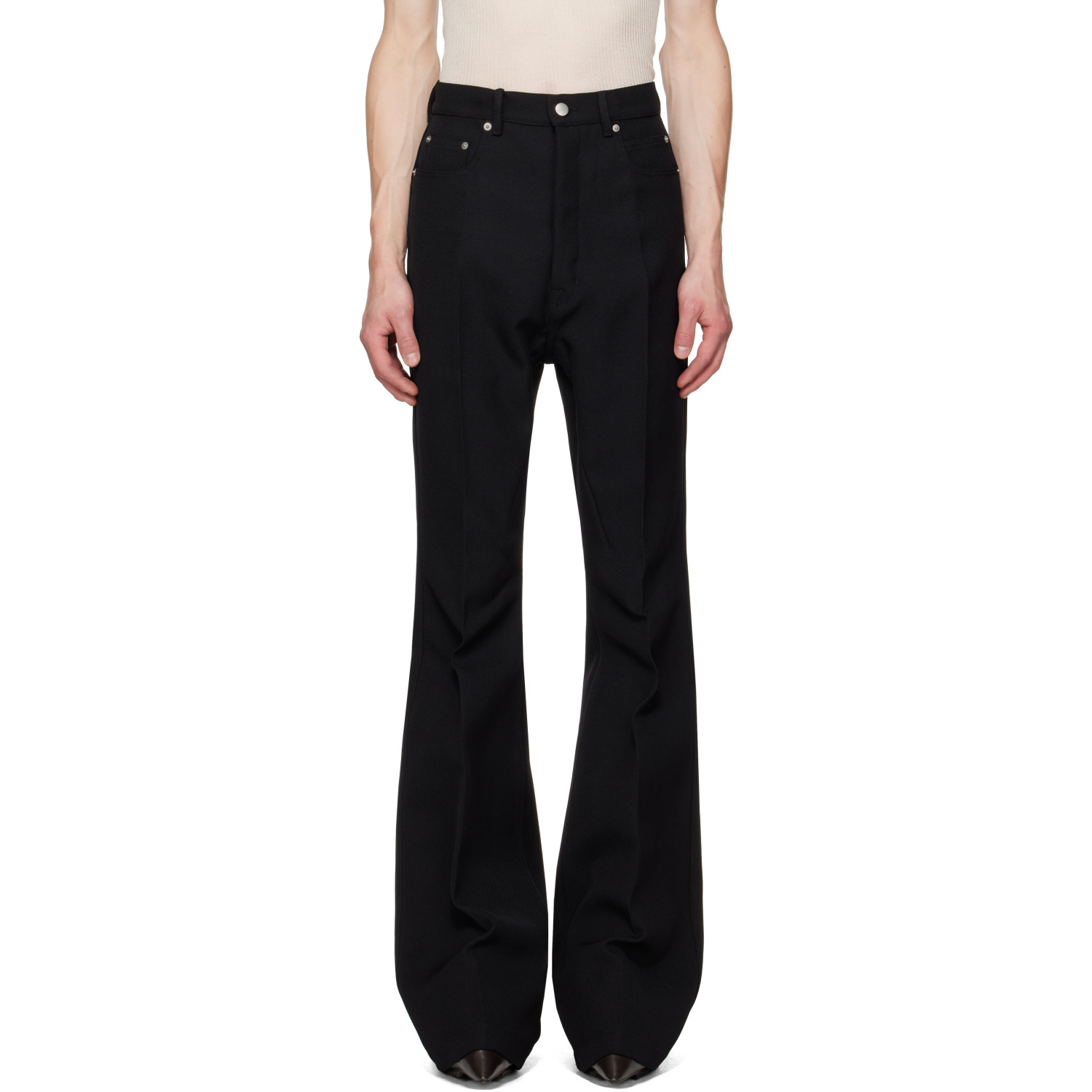 Rick Owens Black Tower Bolan Bootcut Trousers