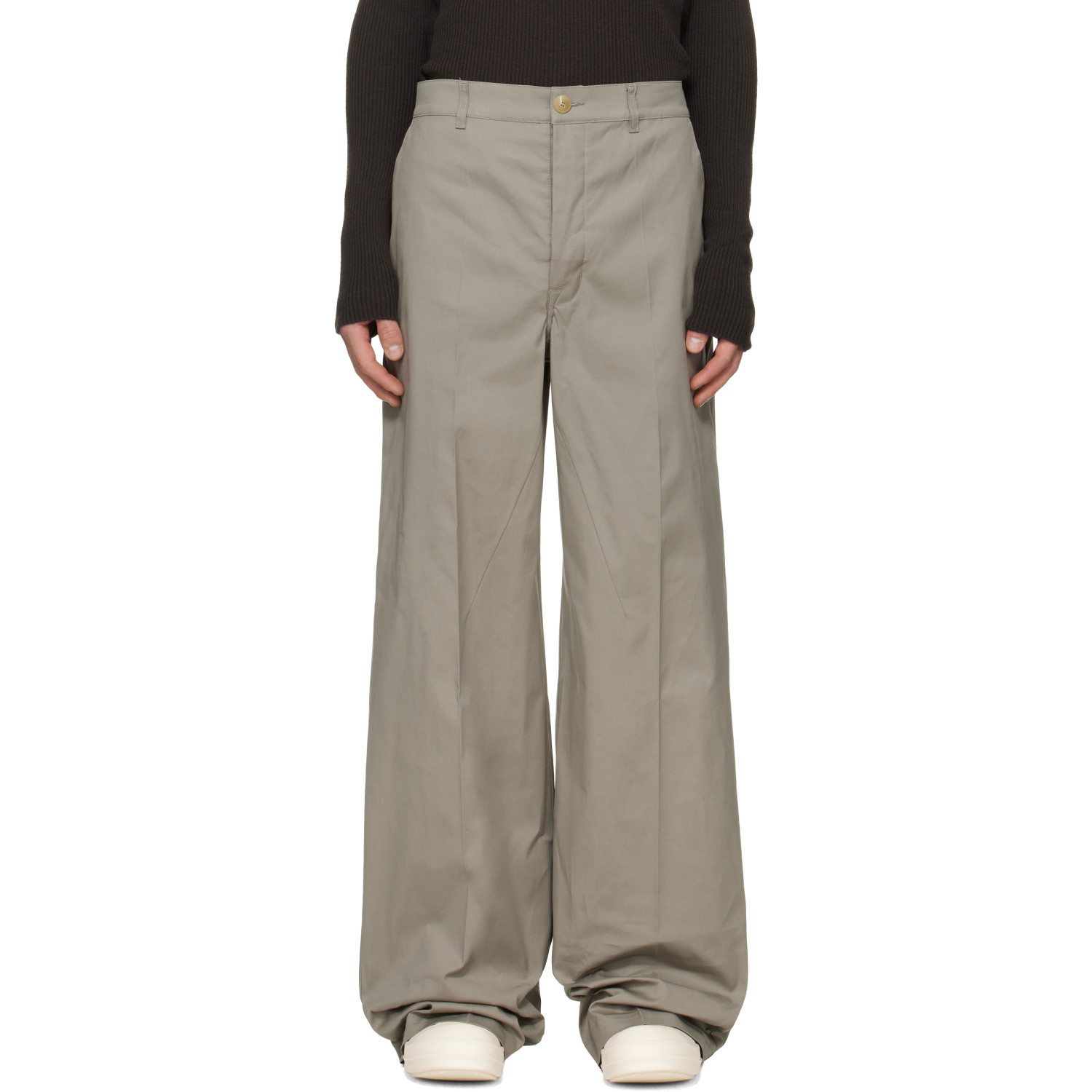 Rick Owens Taupe Tower Work Trousers
