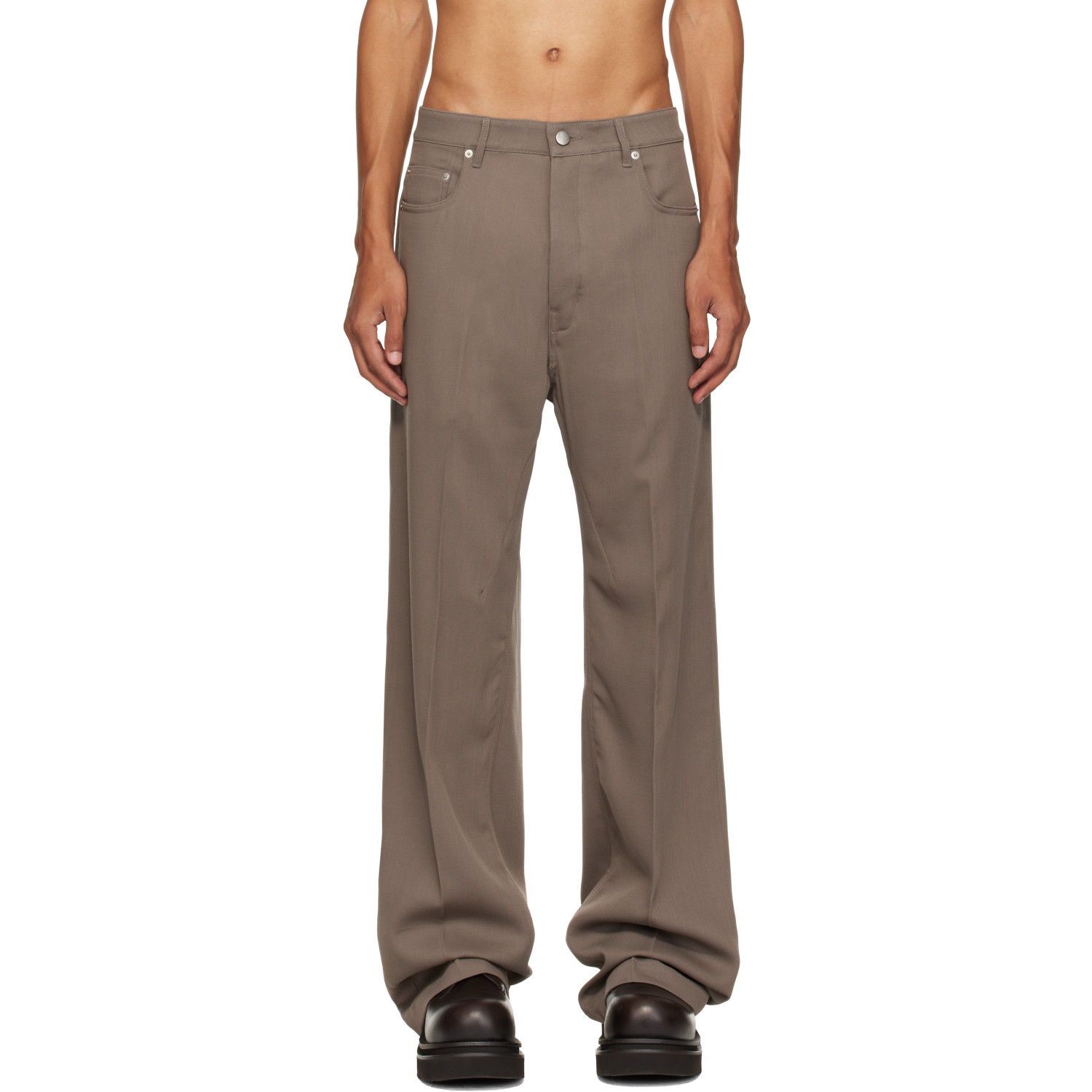 Rick Owens Taupe Tower Geth Trousers