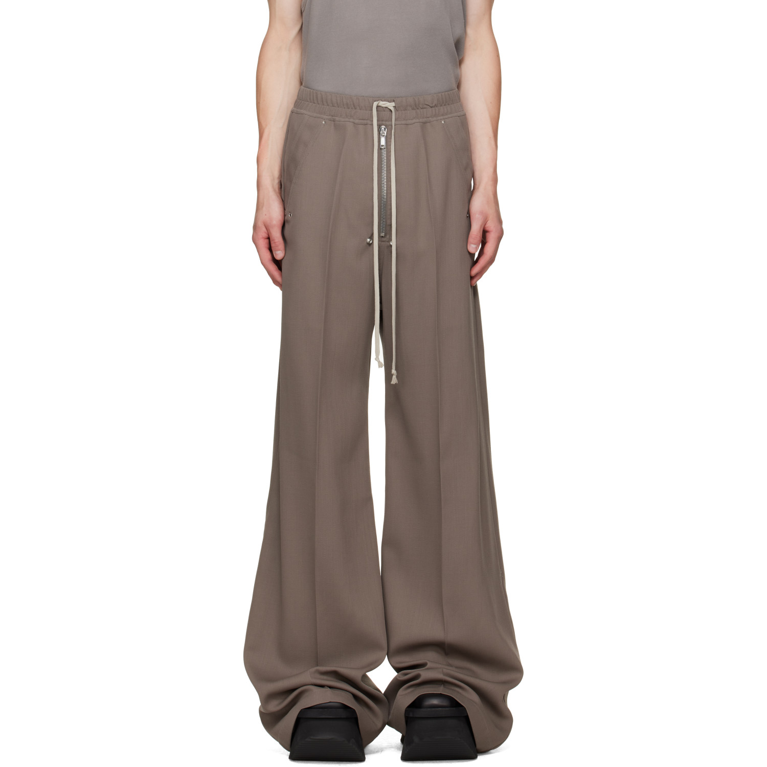 Rick Owens Gray Tower Wide Bela Trousers