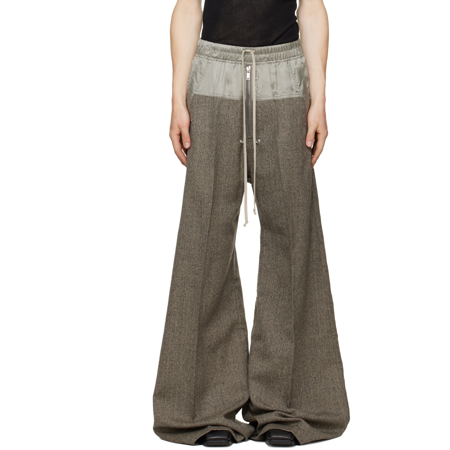 Rick Owens Taupe Tower Wide Bela Trousers