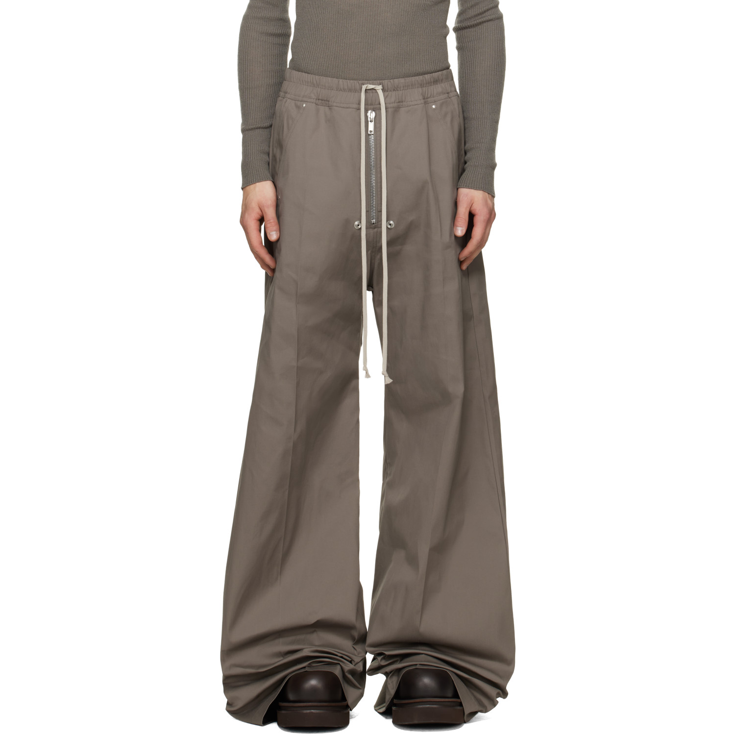 Rick Owens Gray Tower Wide Bela Trousers