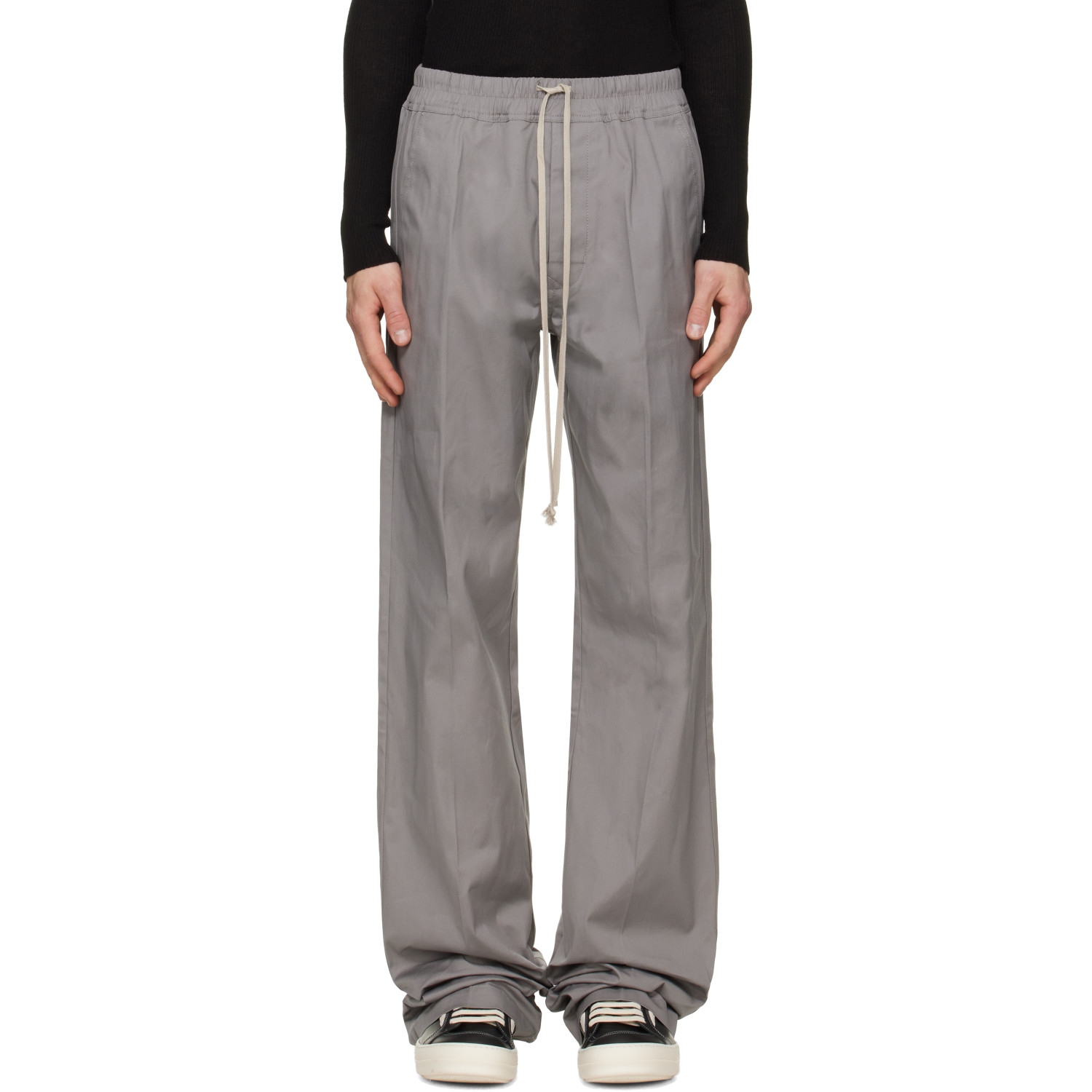 Rick Owens Gray Tower Dietrich Drawstring Trousers