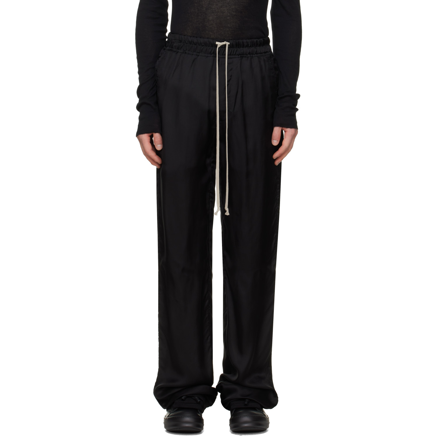 Rick Owens Black Tower Dietrich Drawstring Trousers