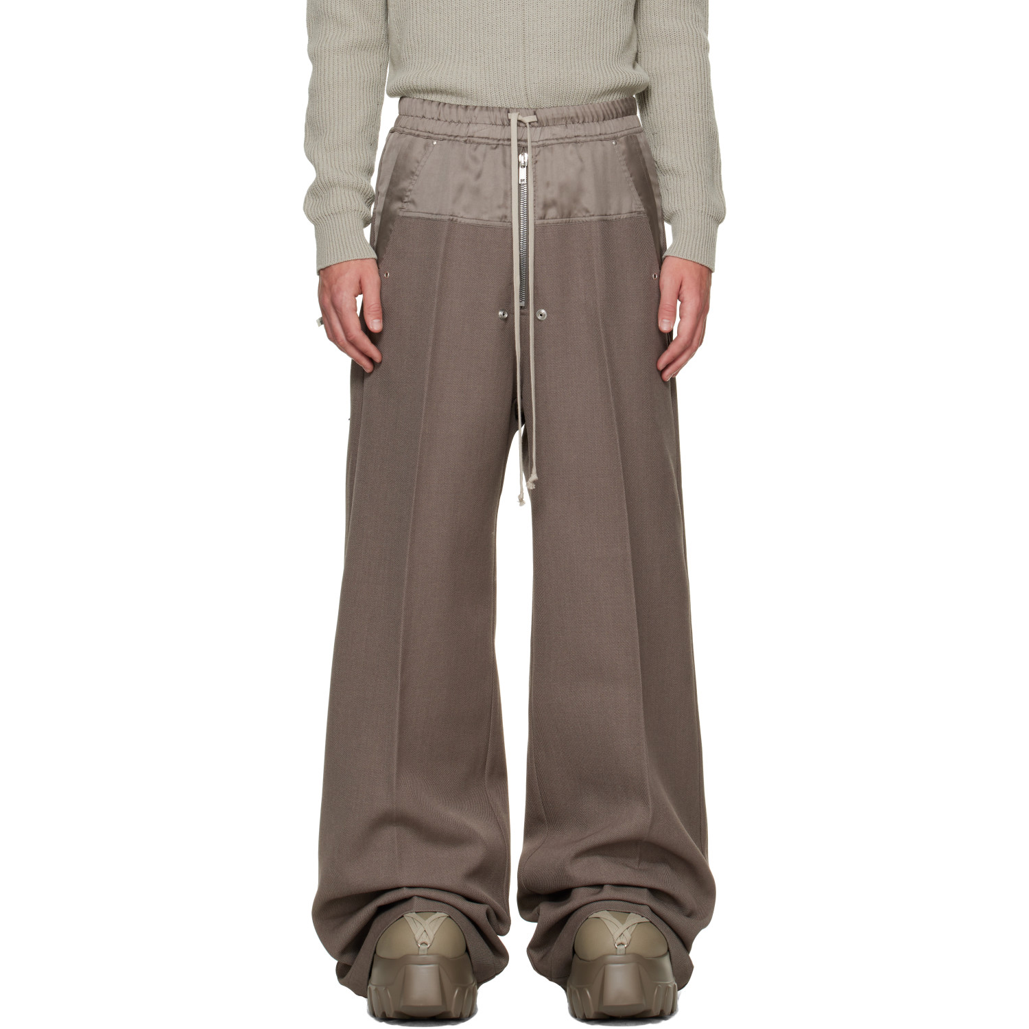 Rick Owens Gray Tower Wide Bela Trousers