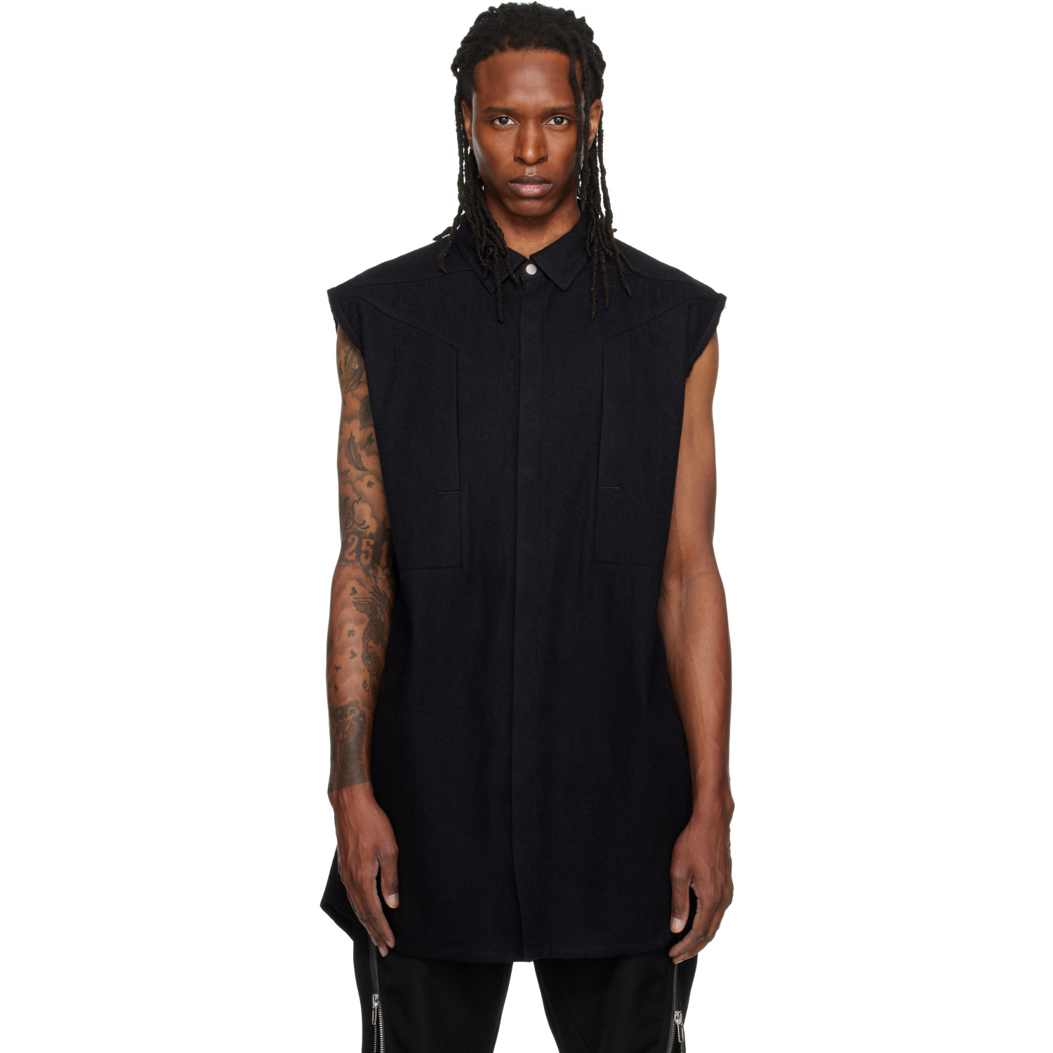 Rick Owens Black Tower Jumbo SL Overshirt