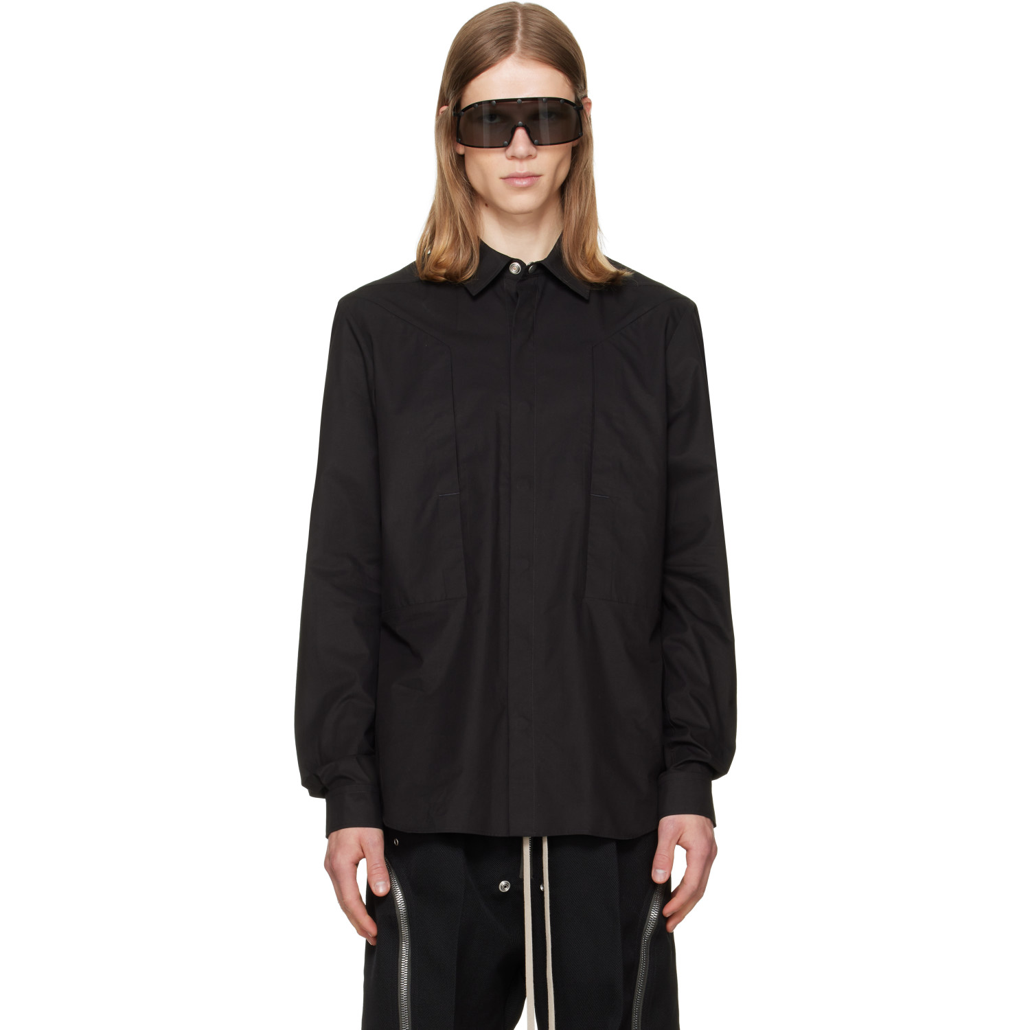 Rick Owens Black Tower Fogpocket Overshirt