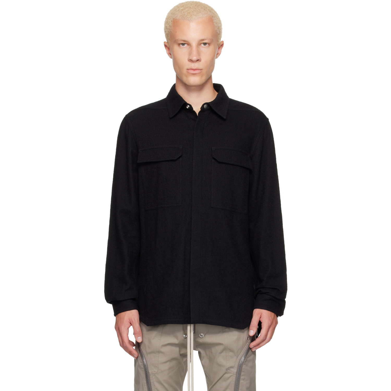 Rick Owens Black Tower Outershirt