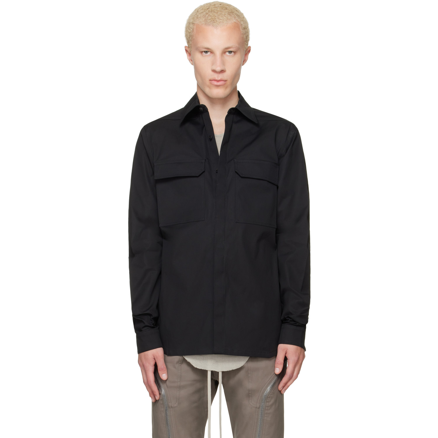 Rick Owens Black Tower Work Shirt