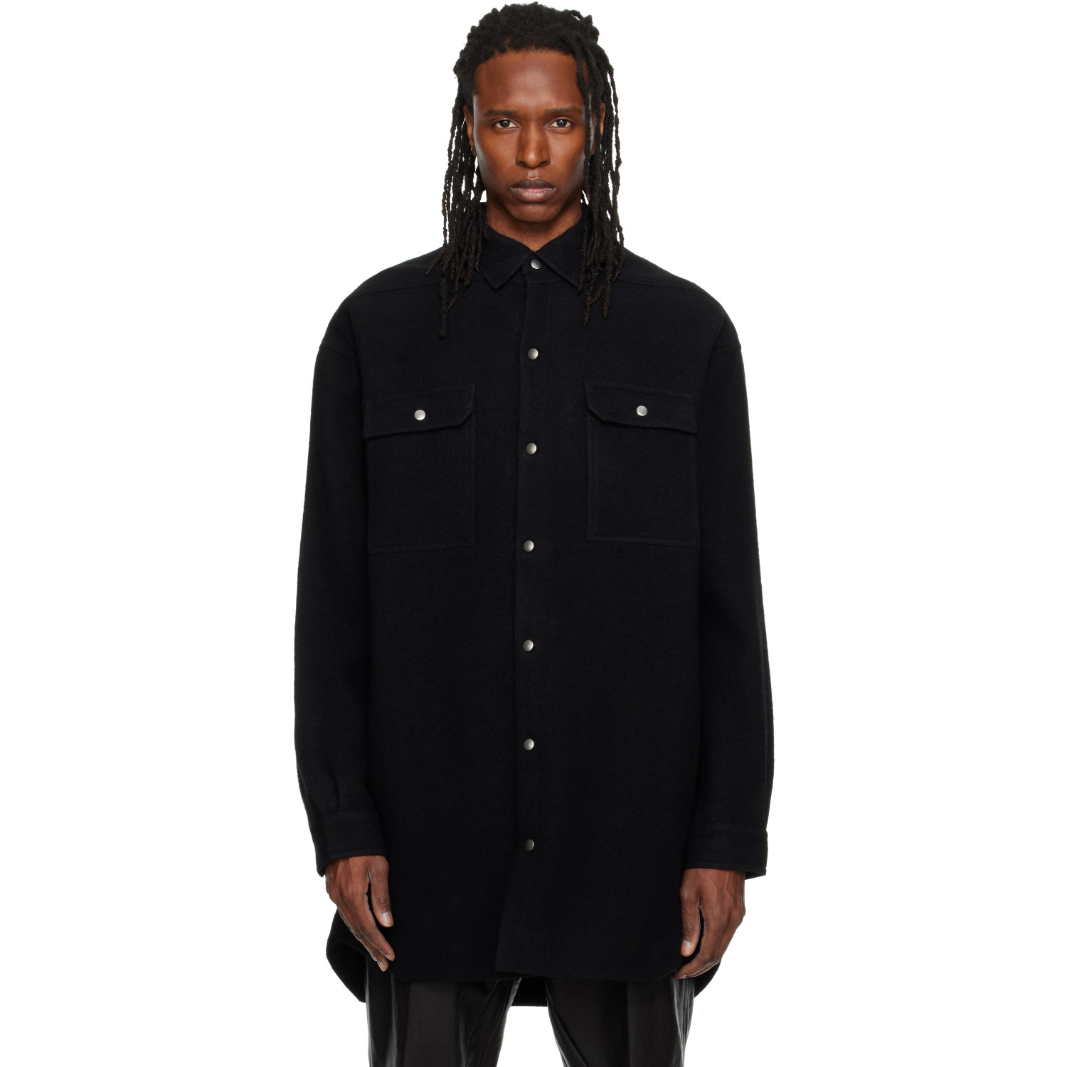 Rick Owens Black Tower Oversized Overshirt