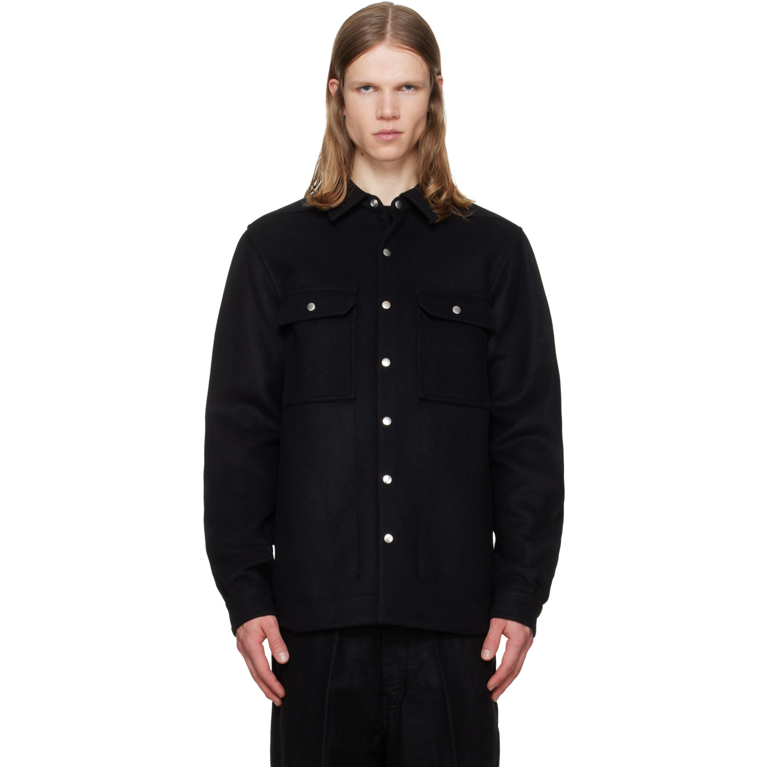 Rick Owens Black Tower Overshirt