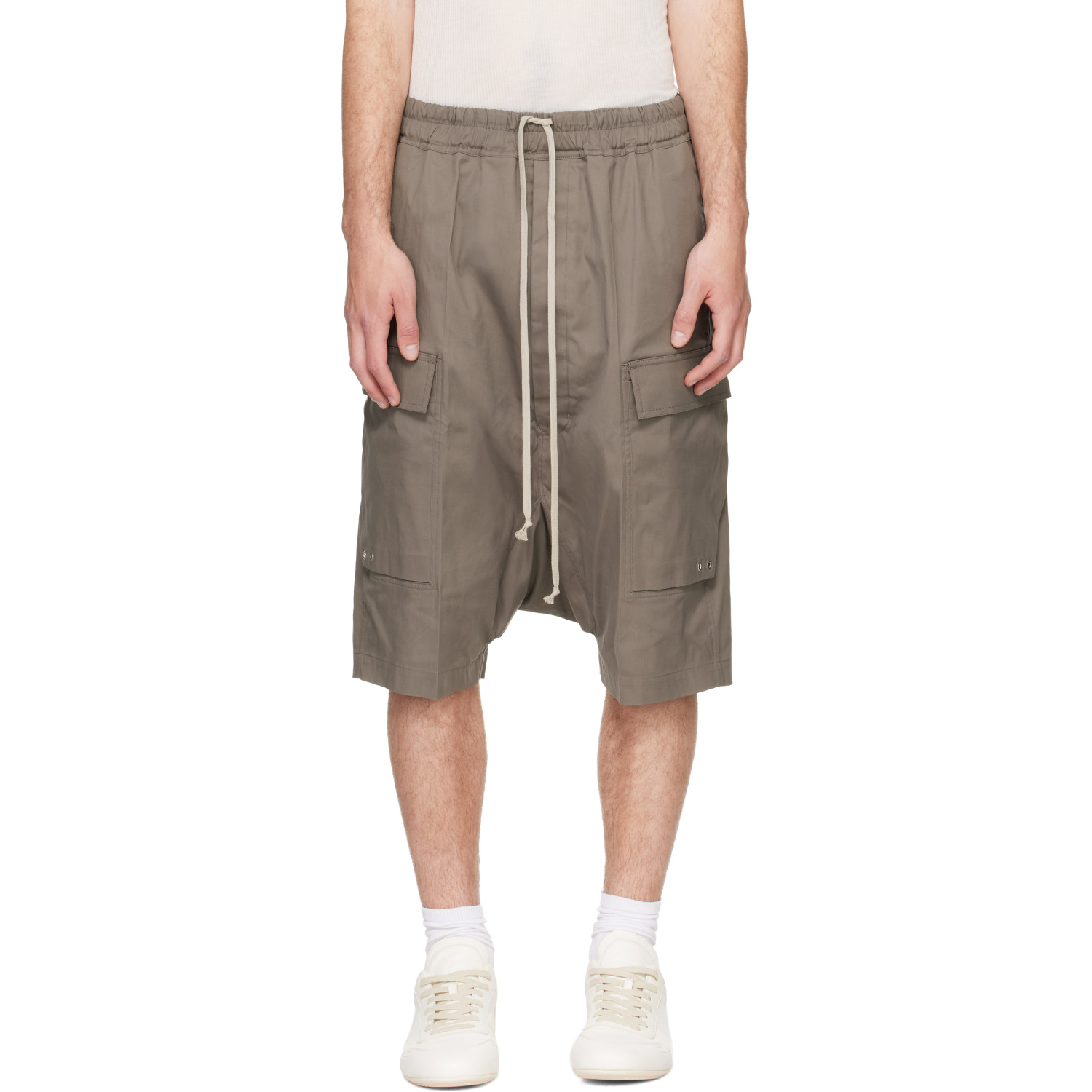 Rick Owens Gray Tower Pods Cargo Shorts