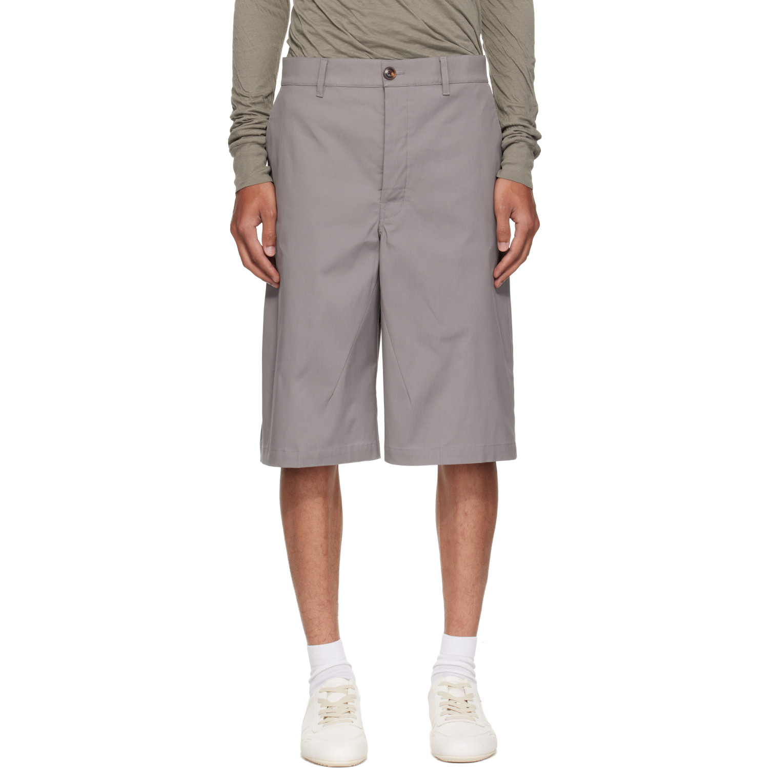 Rick Owens Gray Tower Work Shorts