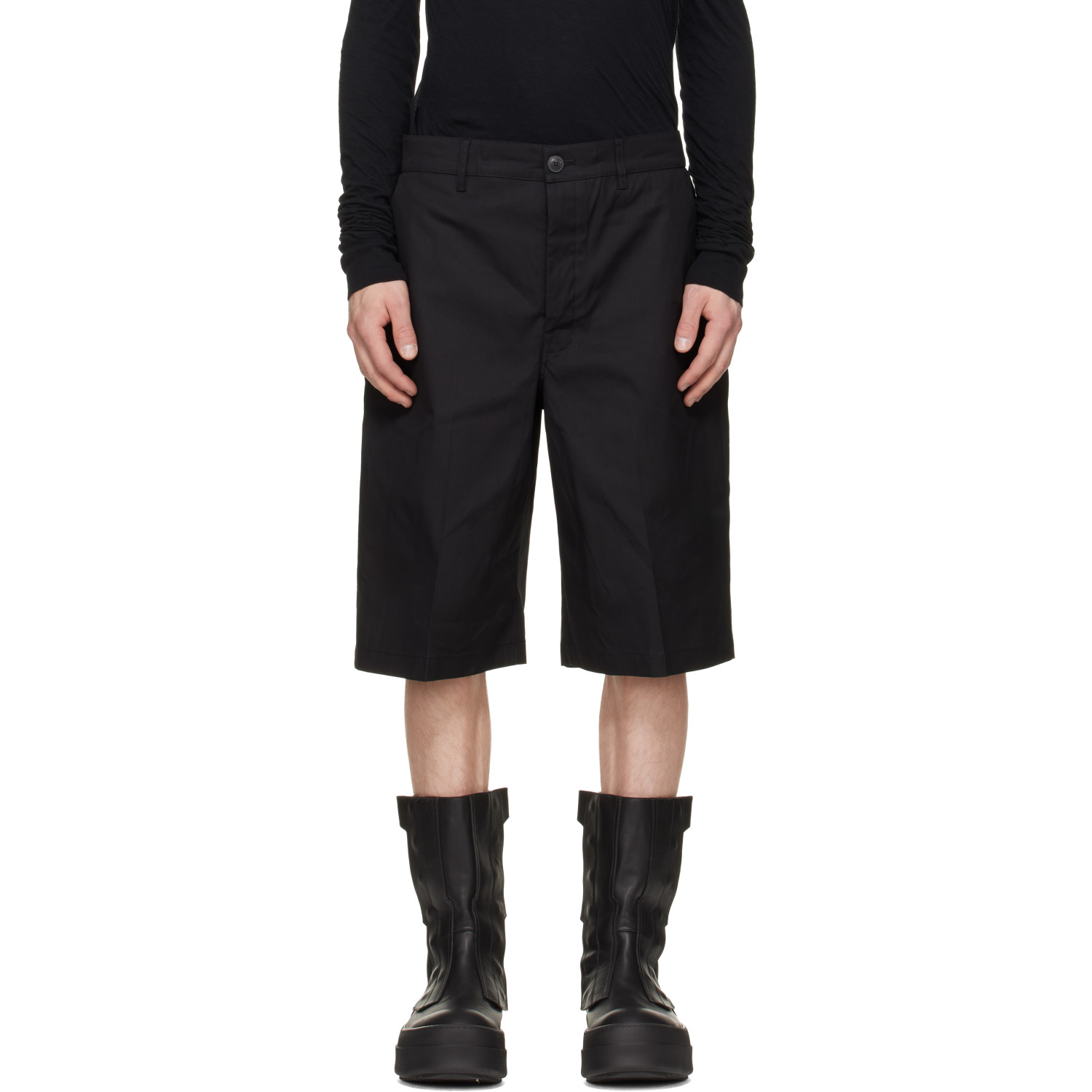 Rick Owens Black Tower Work Shorts