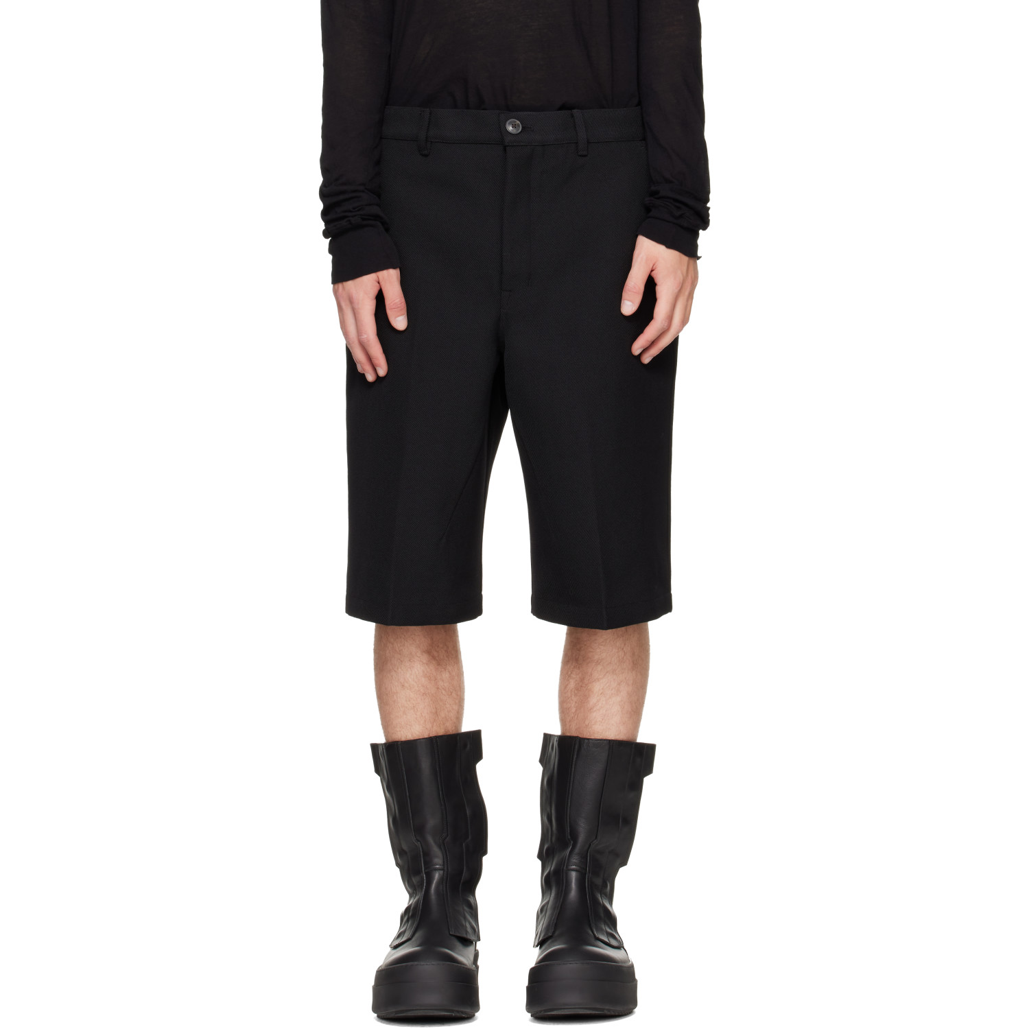 Rick Owens Black Tower Work Shorts