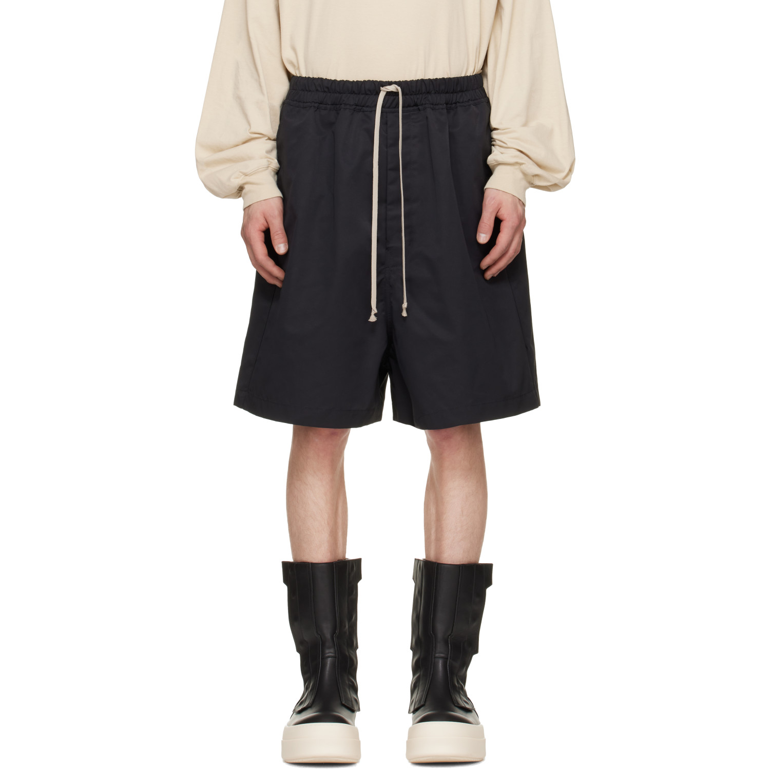 Rick Owens Black Tower Faun Shorts