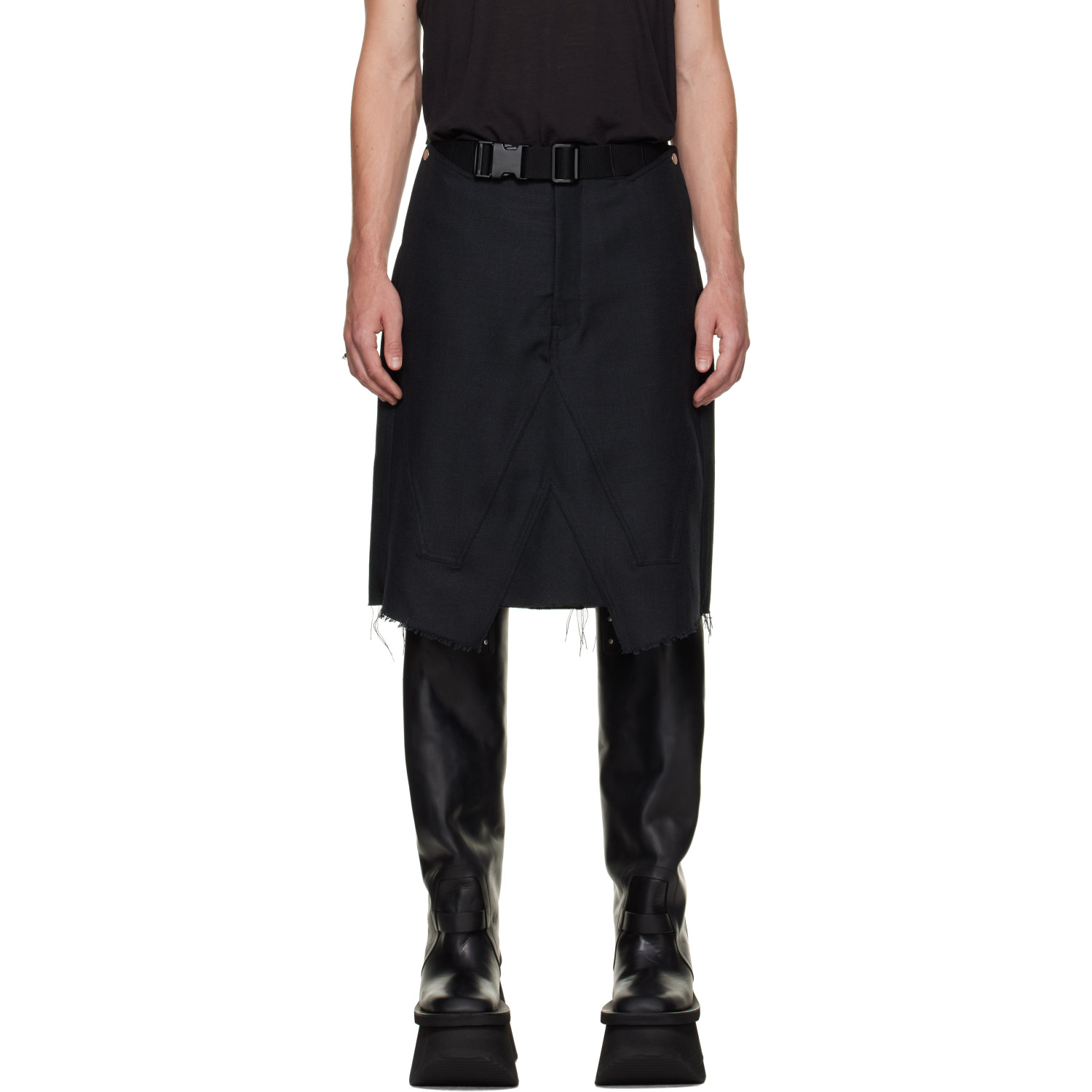 Rick Owens Black Tower Skirt