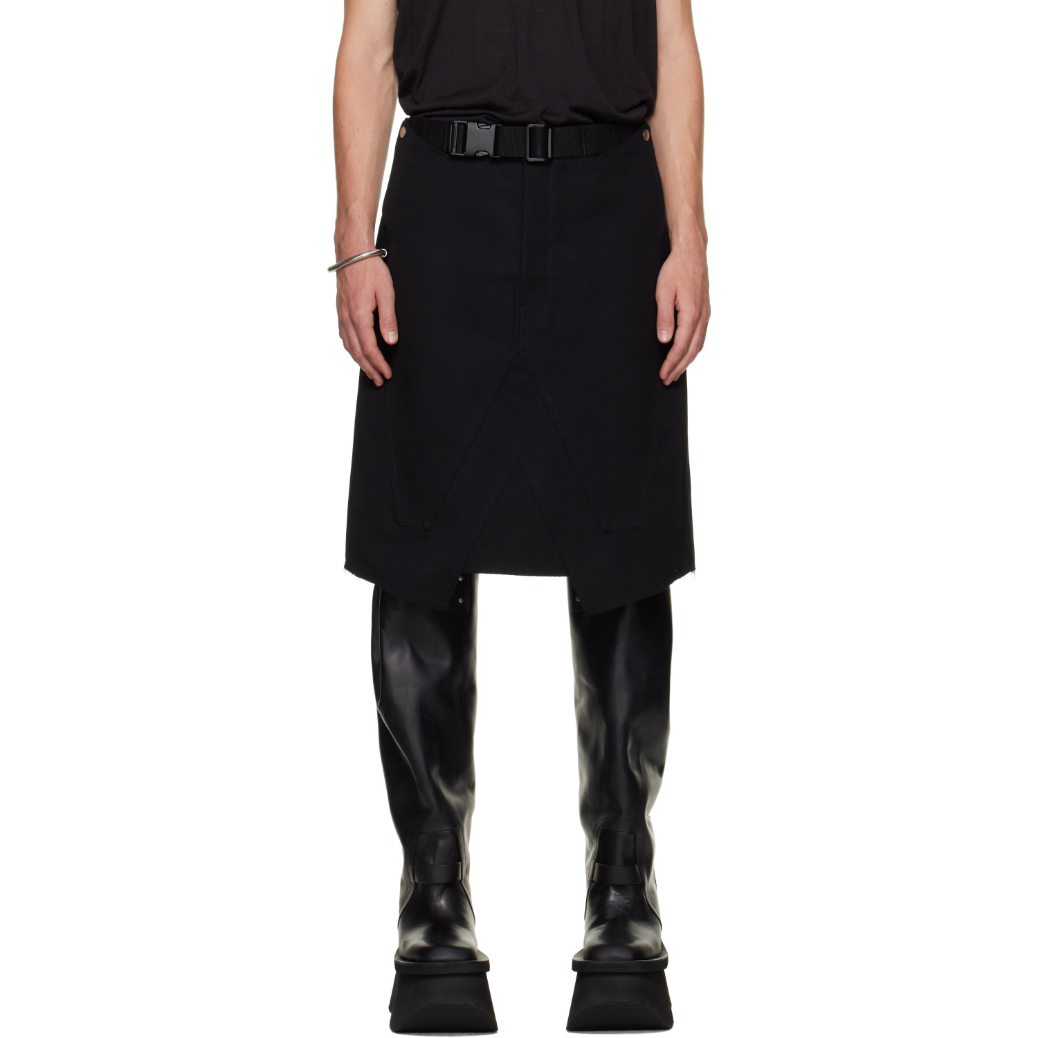 Rick Owens Black Tower Skirt