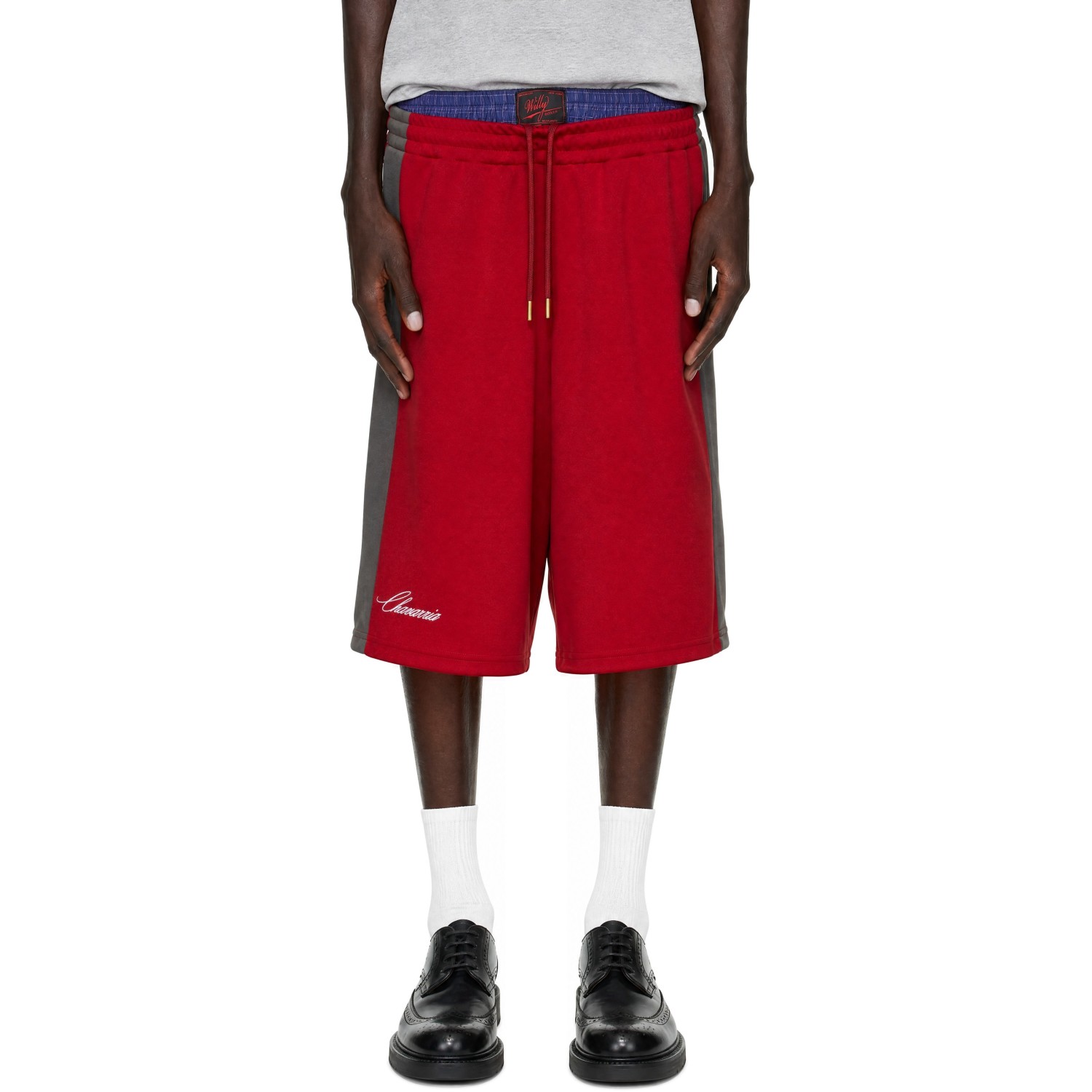 WILLY CHAVARRIA Red OS Exposed Bball Shorts