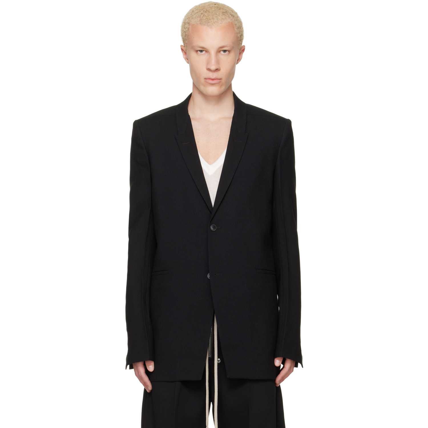 Rick Owens Black Tower Concordian Blazer