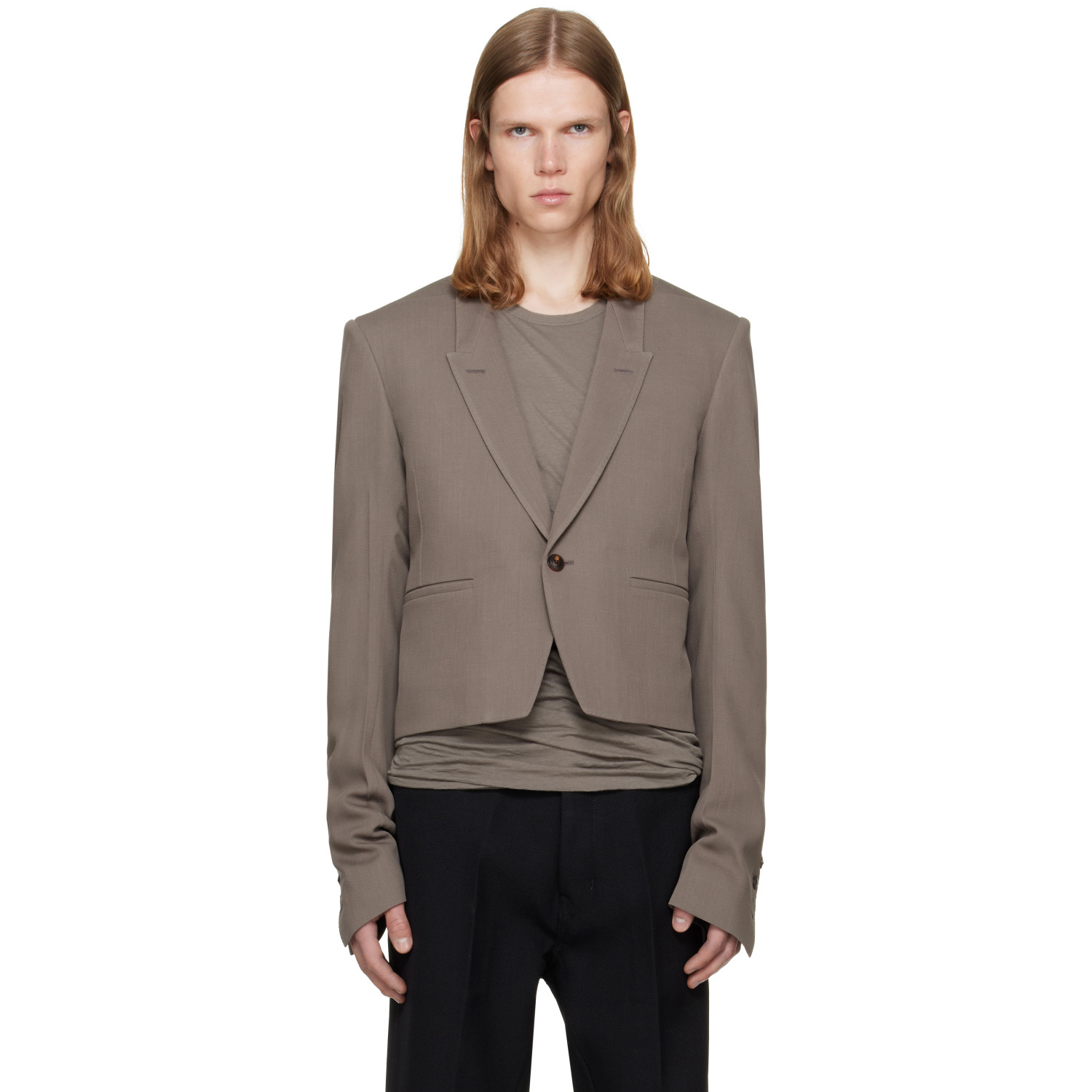 Rick Owens Taupe Tower Alice Jkt Blazer
