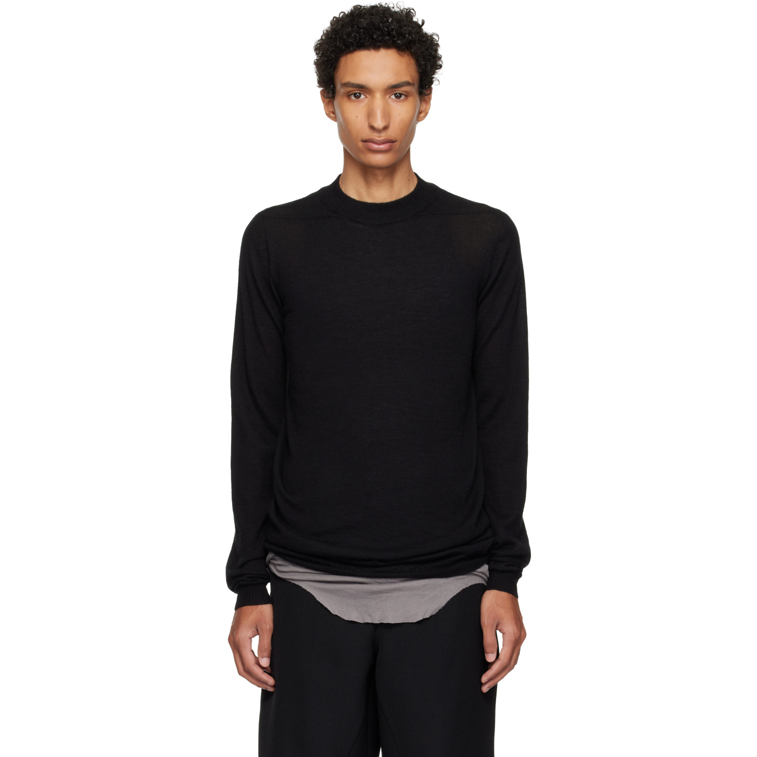 Rick Owens Black Tower Level Lupetto Sweater