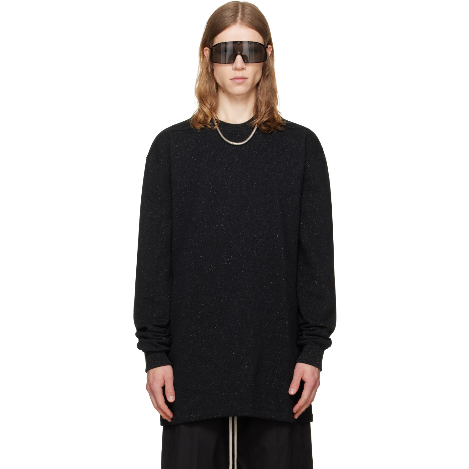 Rick Owens Black Tower Jumbo LS Sweatshirt