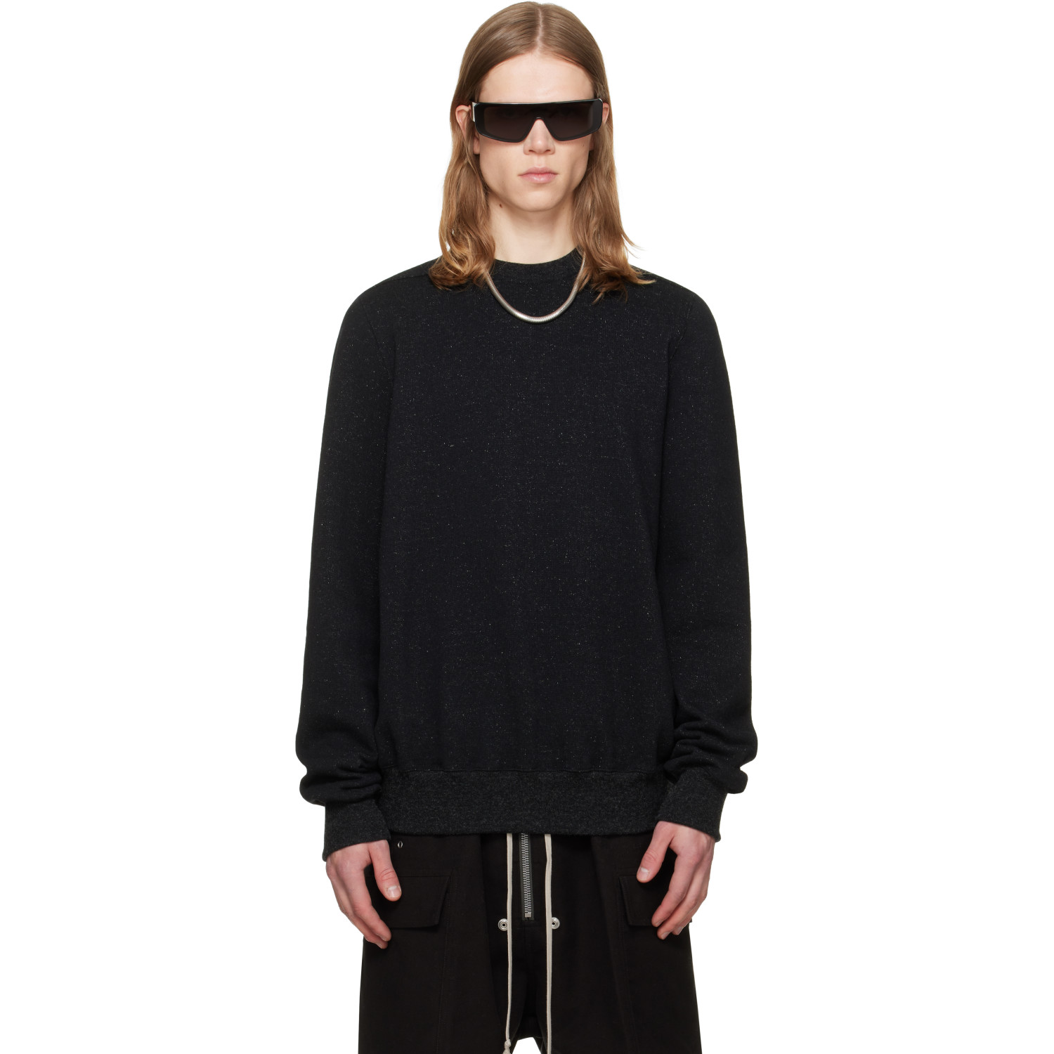 Rick Owens Black Tower Crewneck Sweatshirt