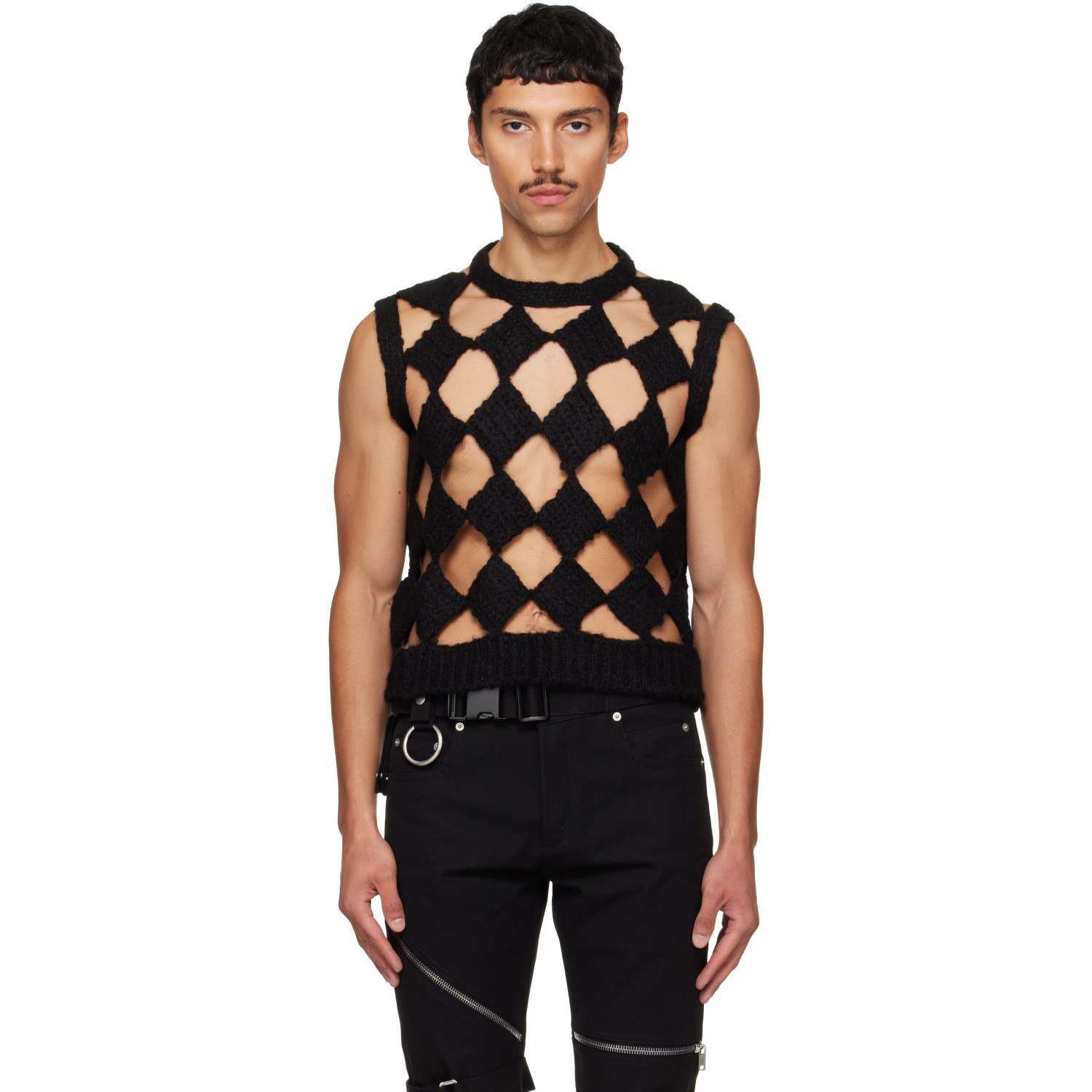 Rick Owens Black Tower Sarutanya Tank Top