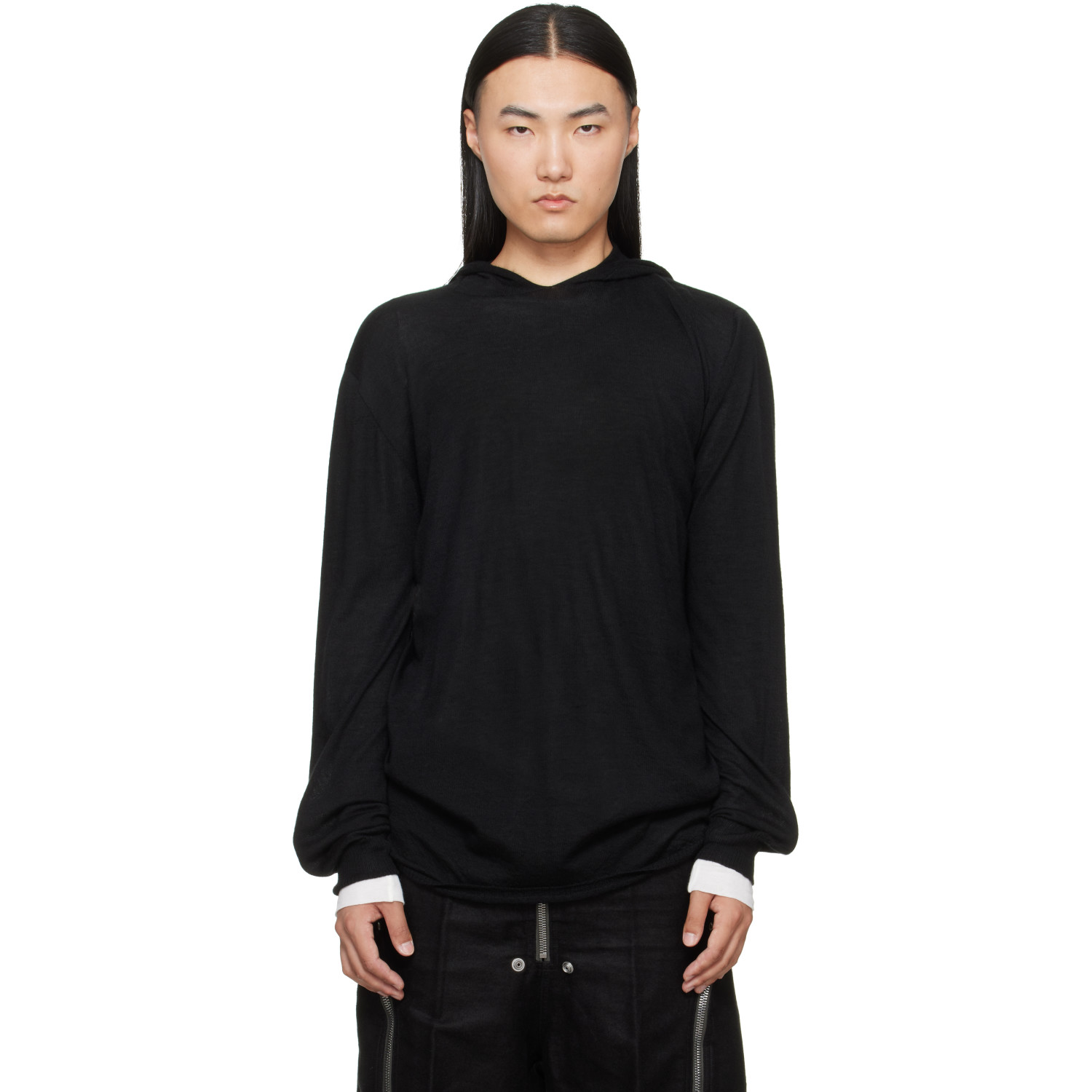 Rick Owens Black Tower Oversized Hoodie