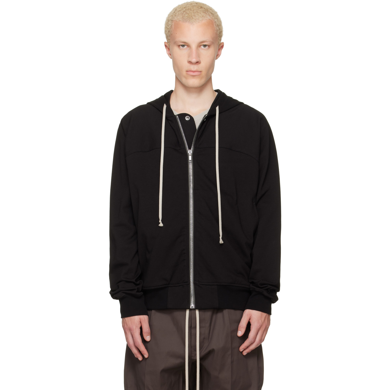 Rick Owens Black Tower Windbreaker Hoodie