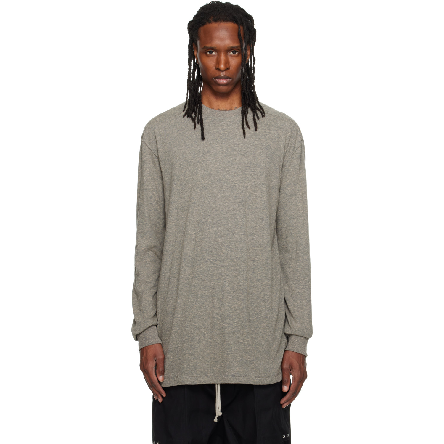 Rick Owens Gray Tower Rick S Jumbo LS T-shirt