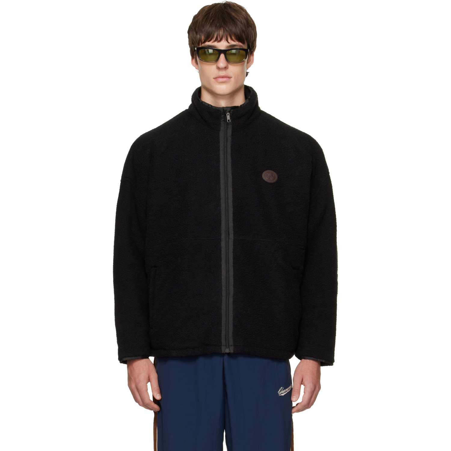 WILLY CHAVARRIA Black Reversible 'Willy' Fleece Jacket