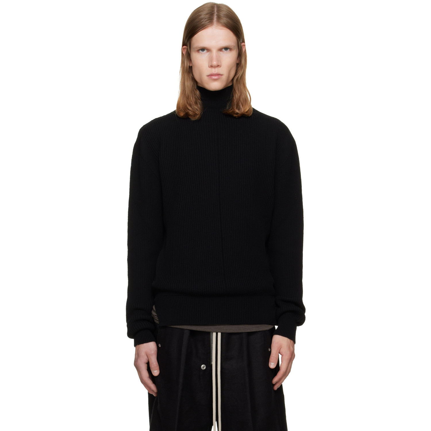 Rick Owens Black Tower Turtleneck