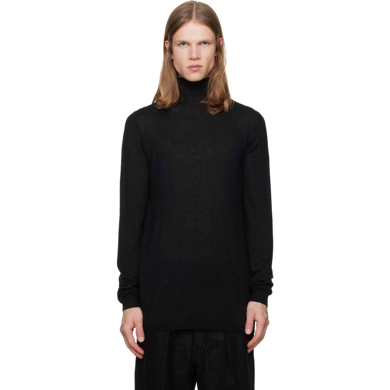 Rick Owens Black Tower Level Turtleneck