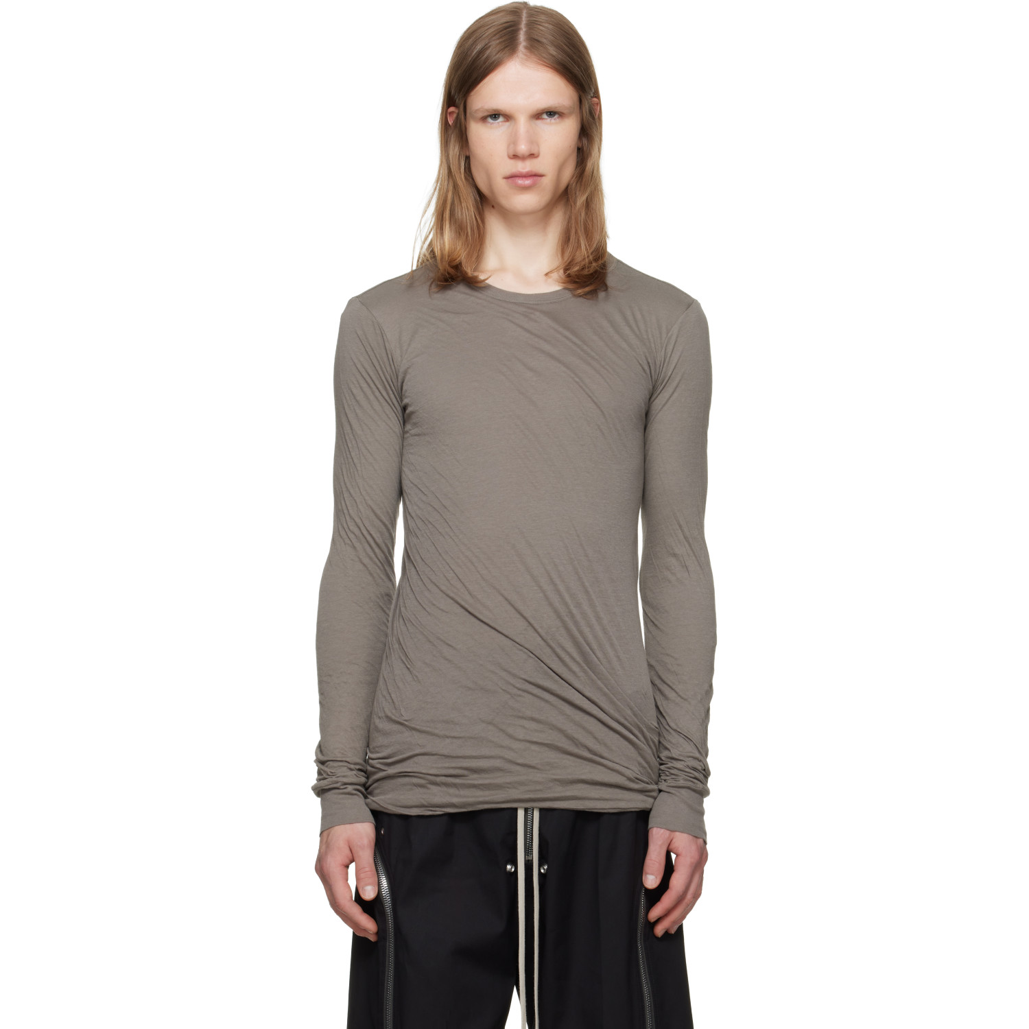 Rick Owens Gray Tower Double LS T-shirt