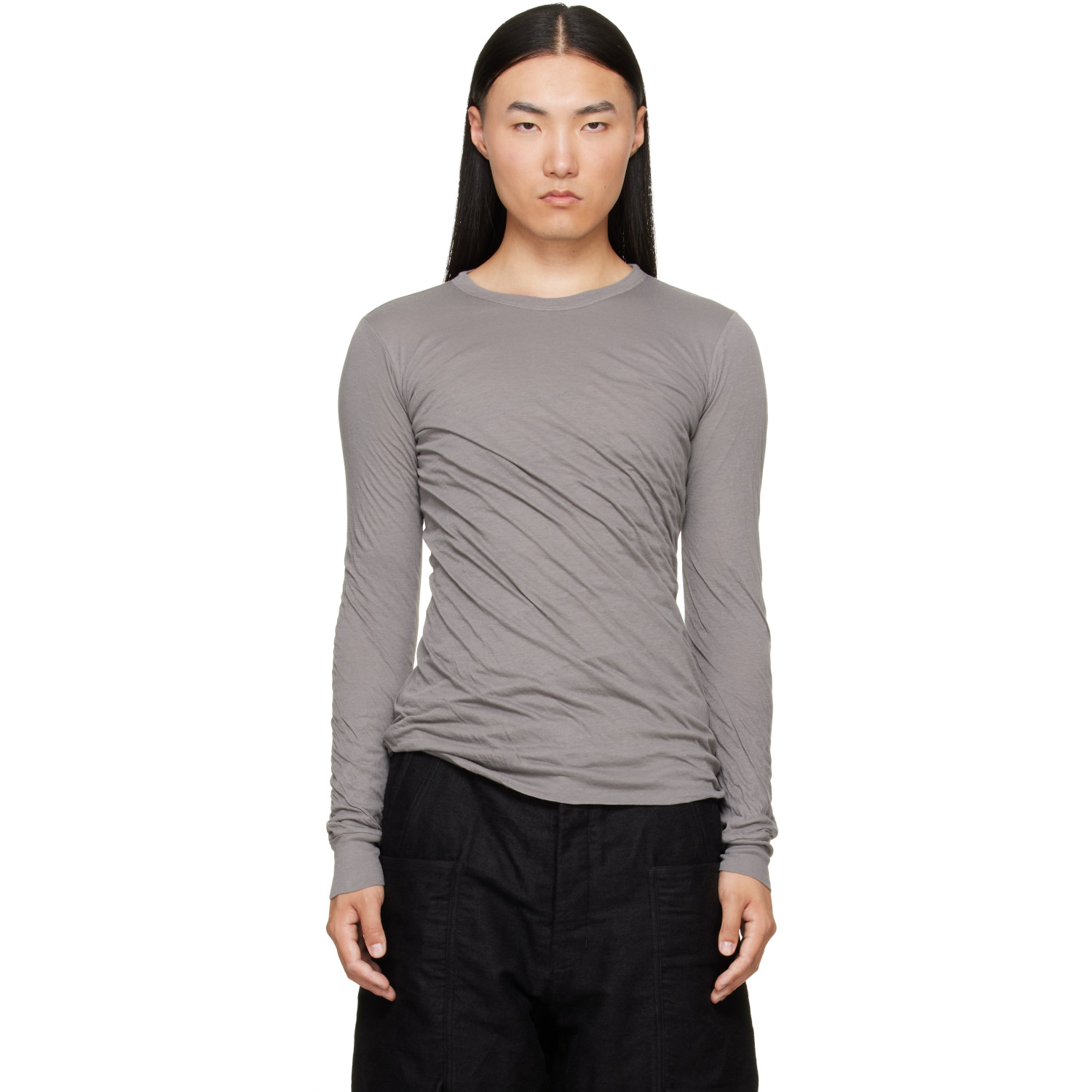 Rick Owens Gray Tower Double LS T-shirt